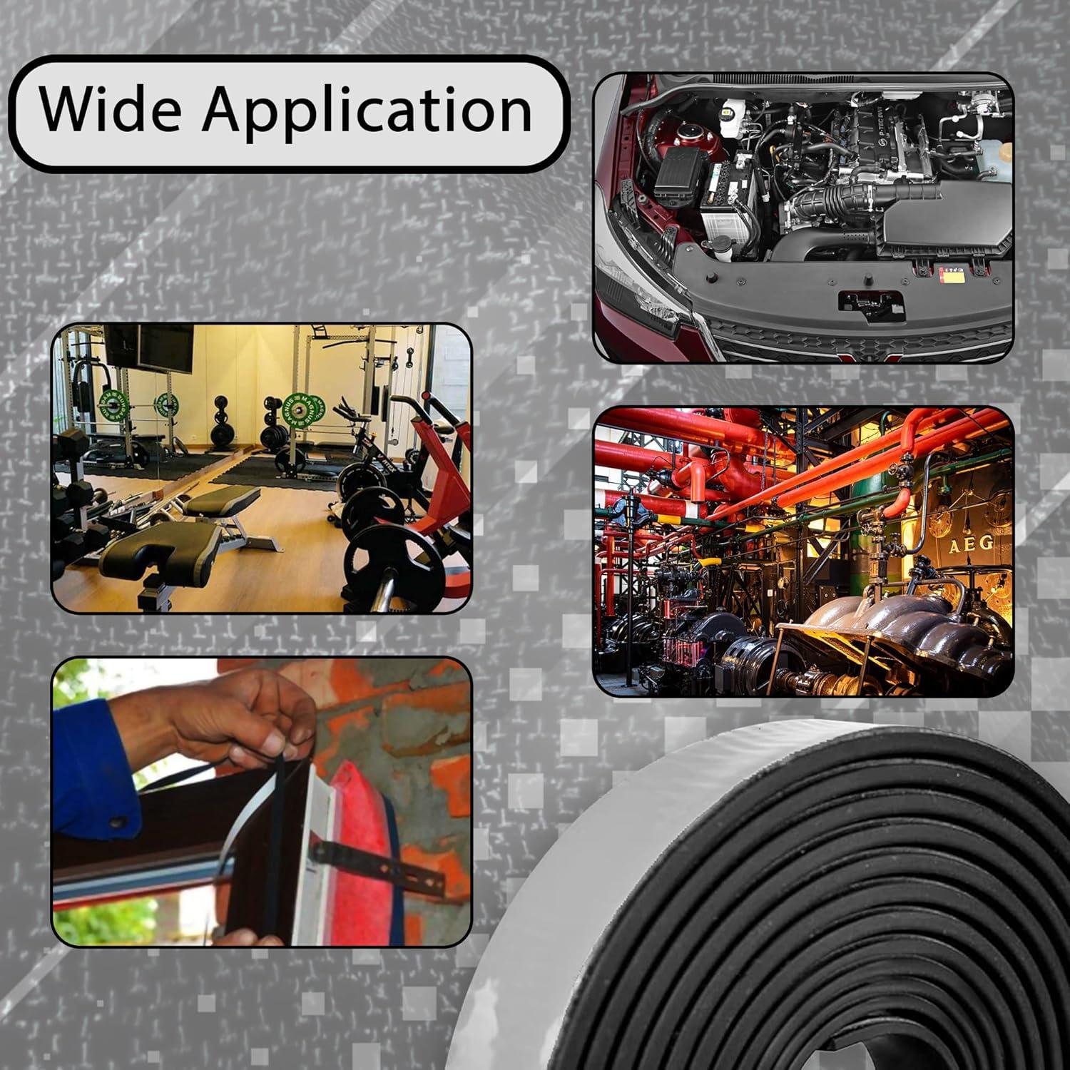 Tiras de goma autoadhesivas NABOWAN 1.5 cm x 304.8 cm para bricolaje