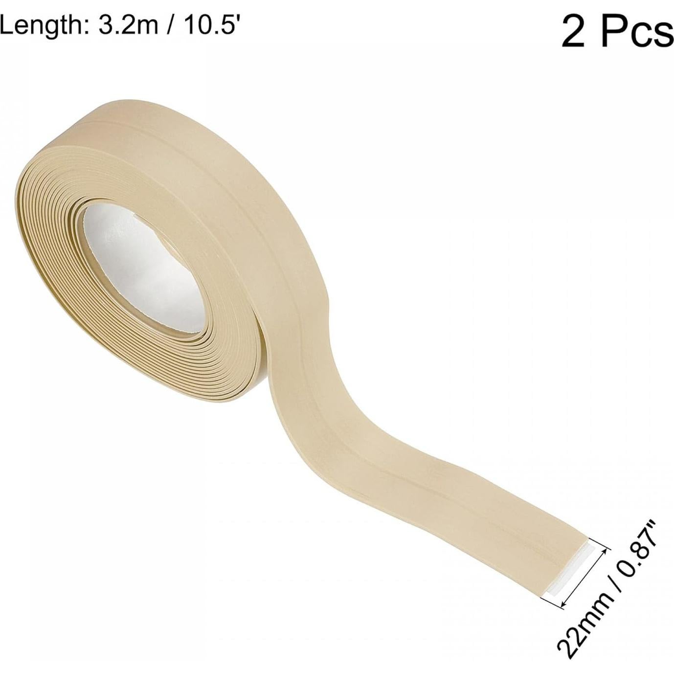 Cinta de Sellado Impermeable Autoadhesiva uxcell 22mm x 3.2m Beige