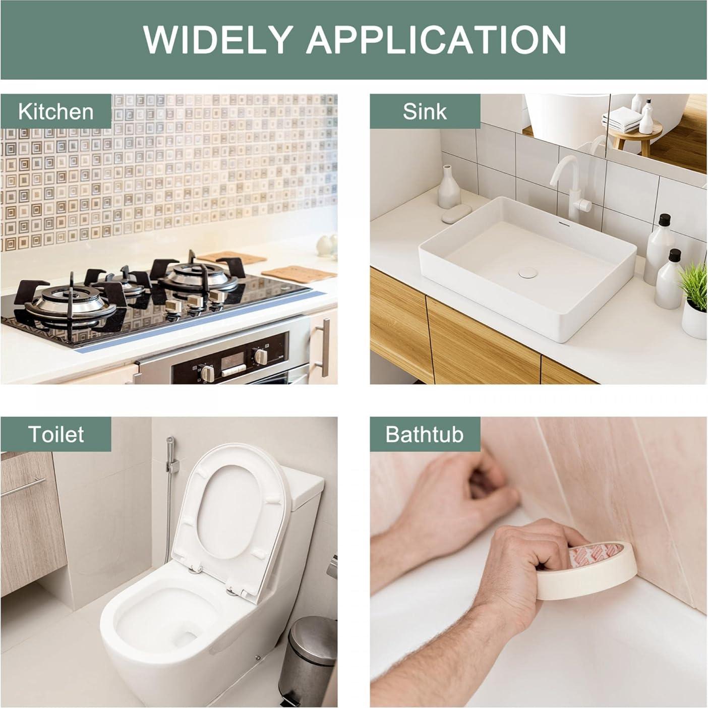 Cinta de Sellado Impermeable Autoadhesiva uxcell 22mm x 3.2m Beige