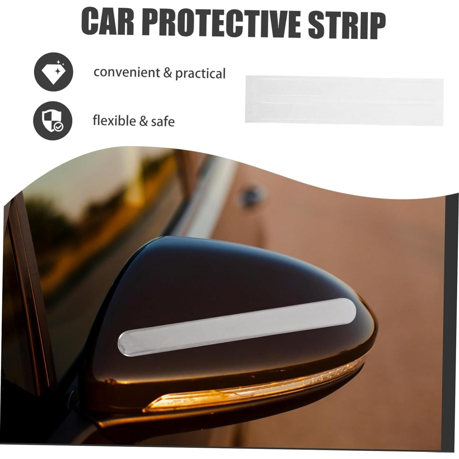 Tiras Antirayaduras GLEAVI para Puertas de Automóvil 15x1.5cm