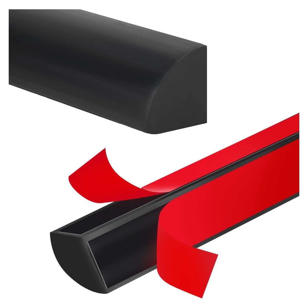 Moldura Cuarterona Autoadhesiva CRASPIRE 3.00m Negra Flexible