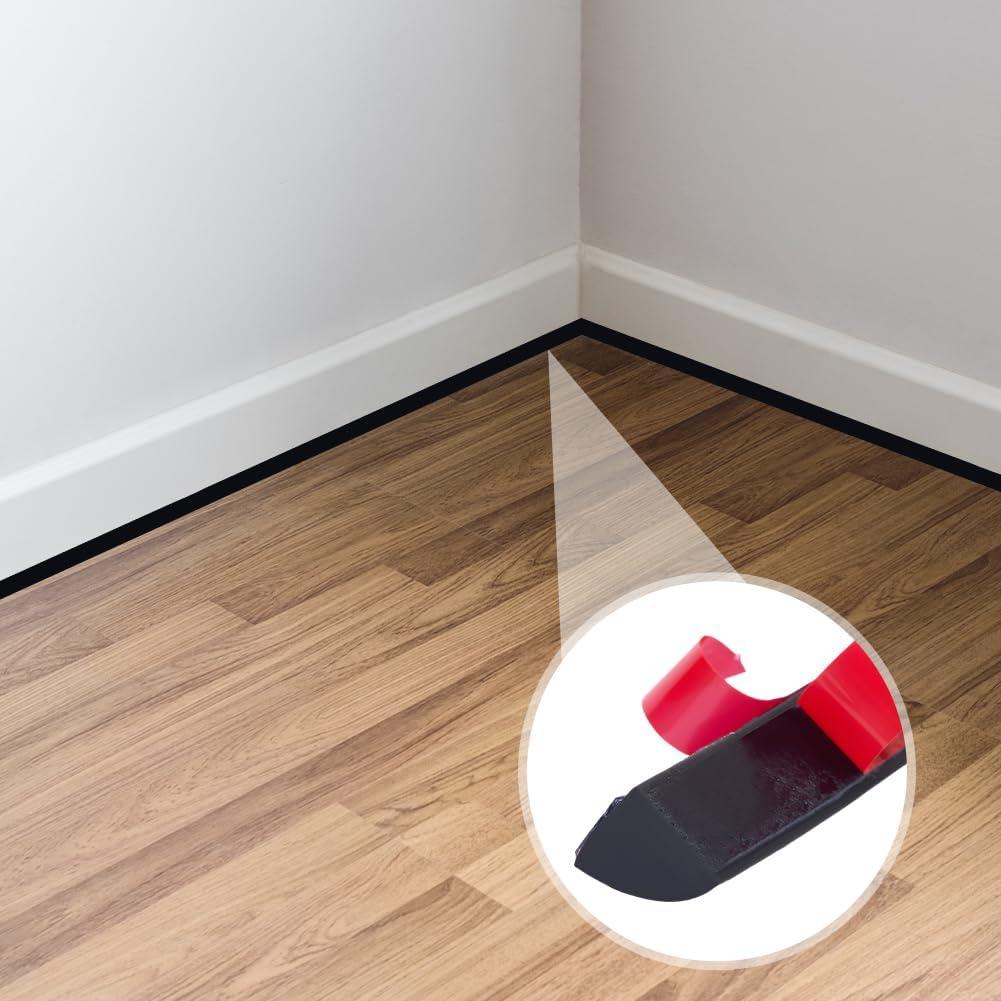 Moldura Cuarterona Autoadhesiva CRASPIRE 3.00m Negra Flexible