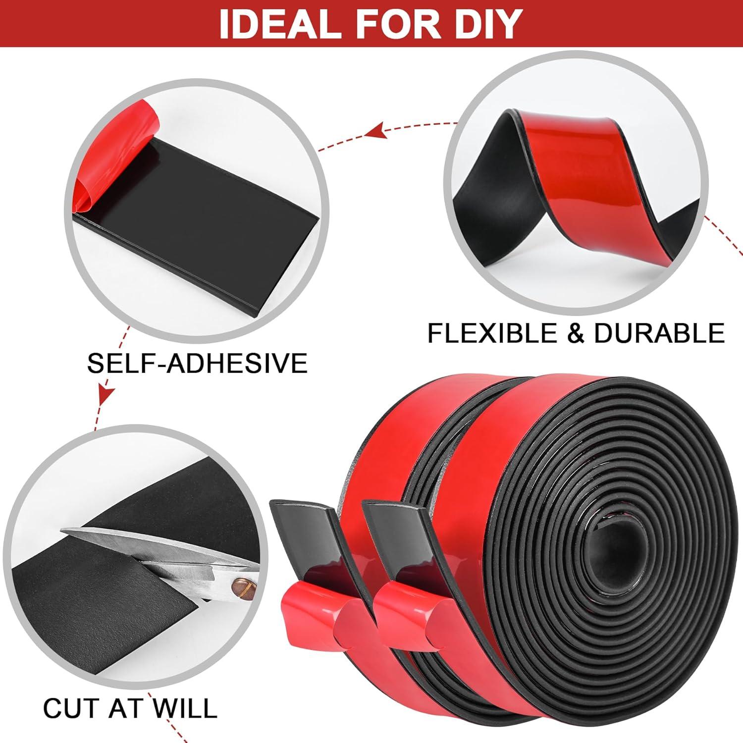 Tira de goma adhesiva 25.4mm x 1.6mm x 3m Miuwauer