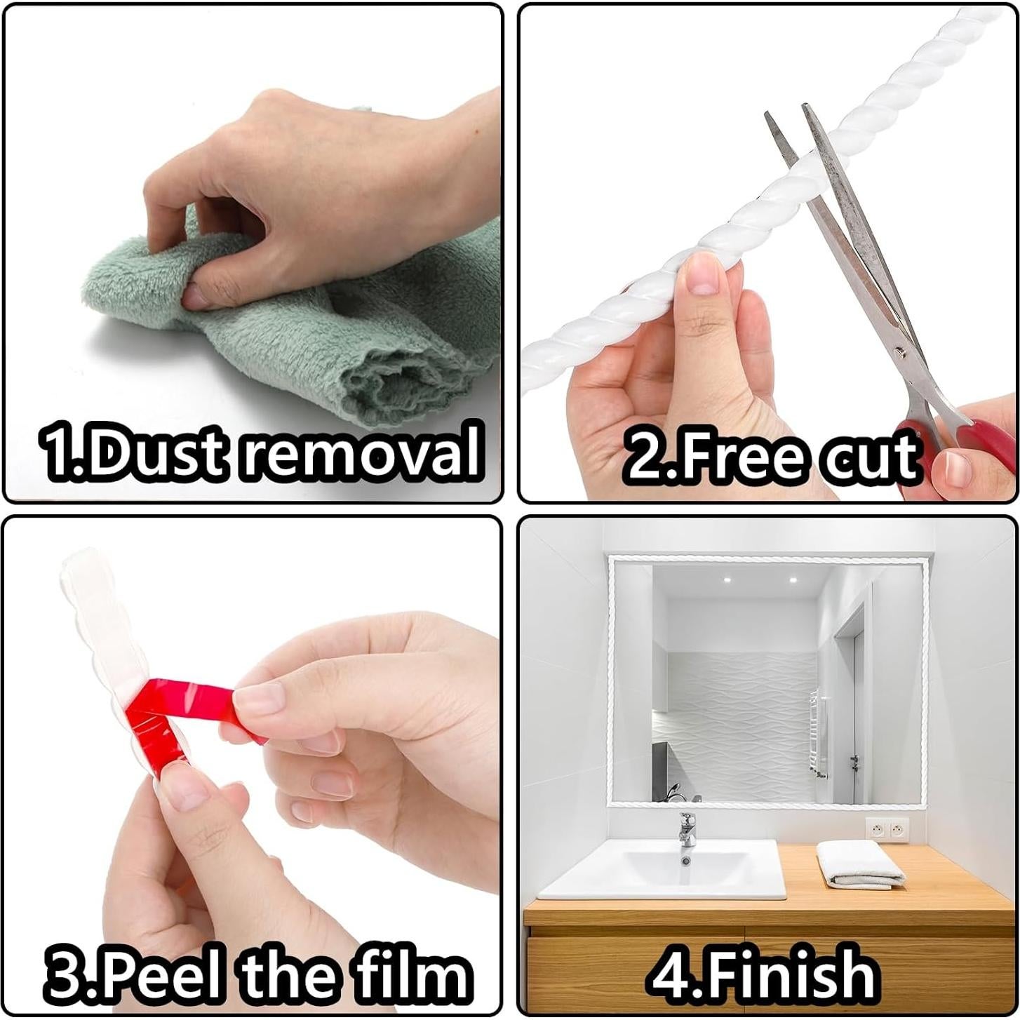 Moldura Autoadhesiva Cididu 5m PVC Flexible para Decoración