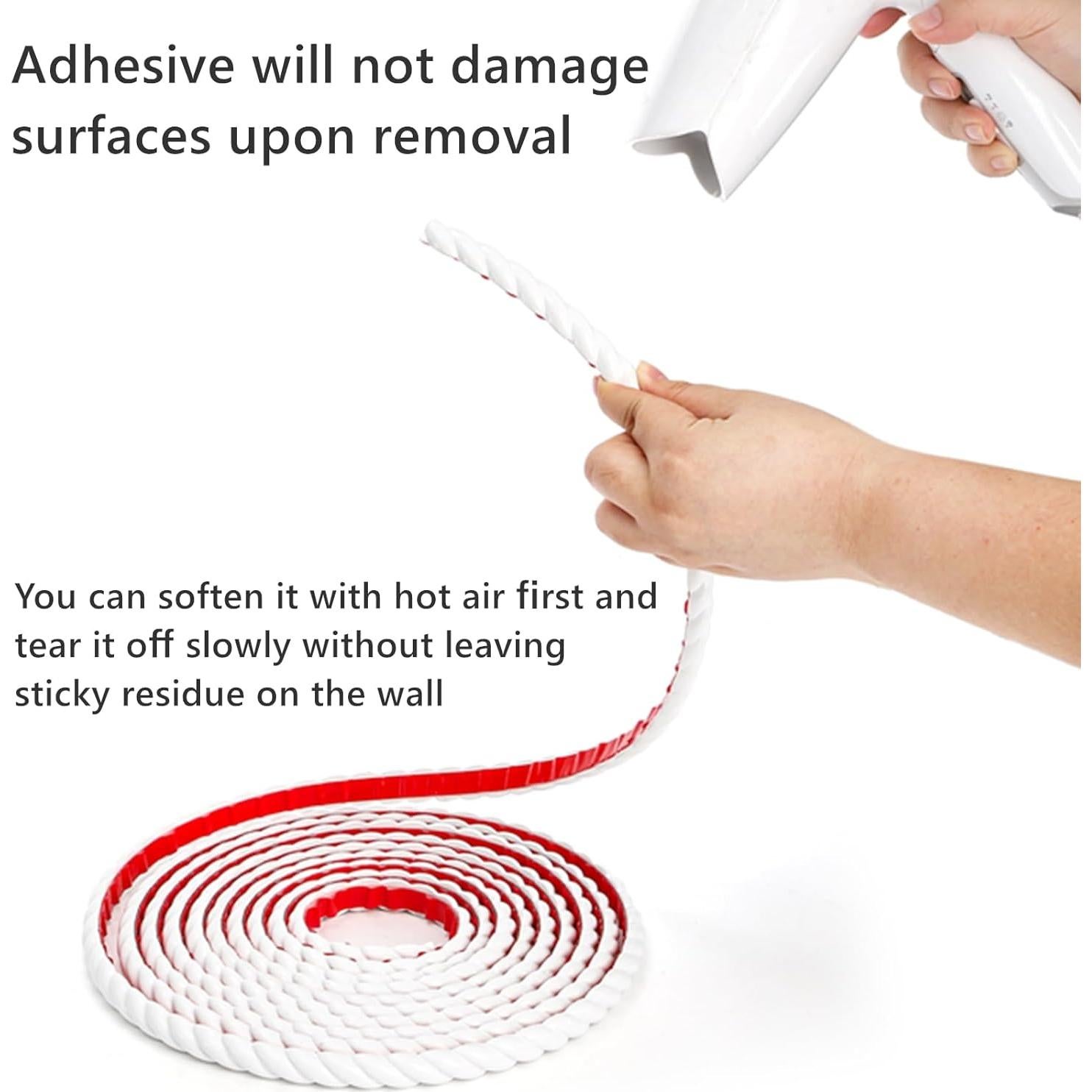 Moldura Autoadhesiva Cididu 5m PVC Flexible para Decoración