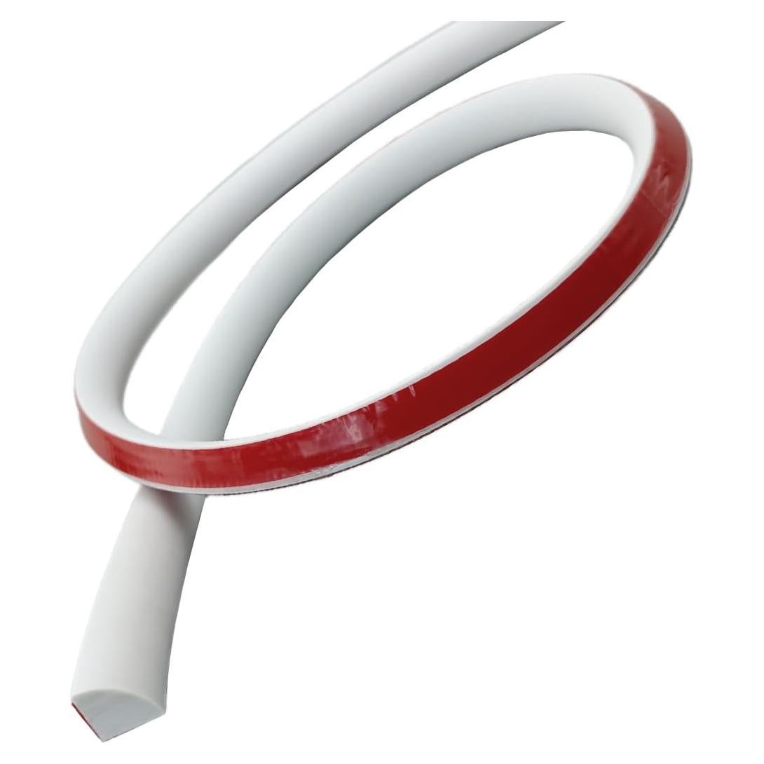 Moldura Redonda Autoadhesiva Hengengood 1.27 cm x 99 cm Blanca