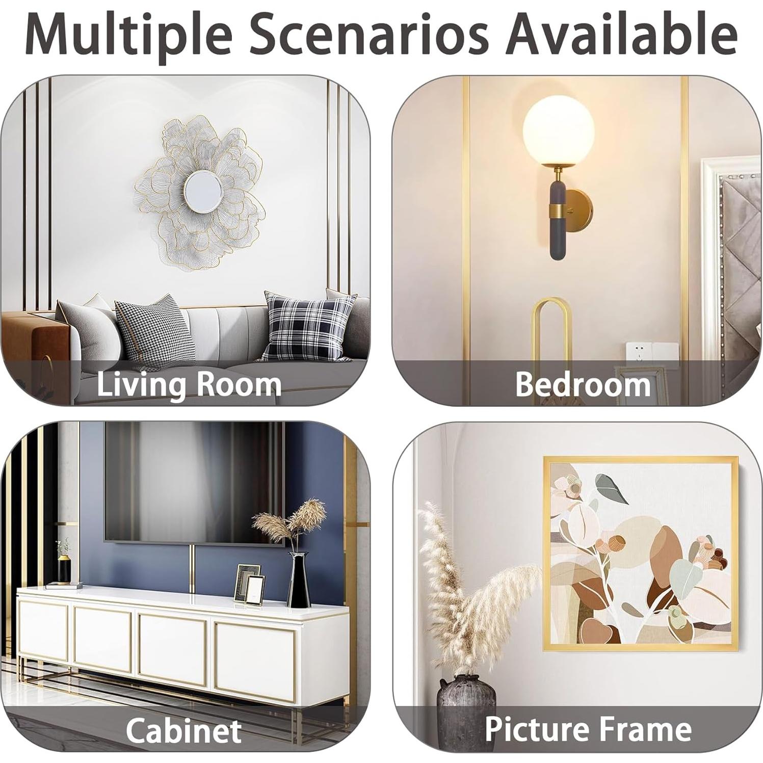 Moldura Autoadhesiva de Acero Inoxidable Coengwui 6.1m Plata