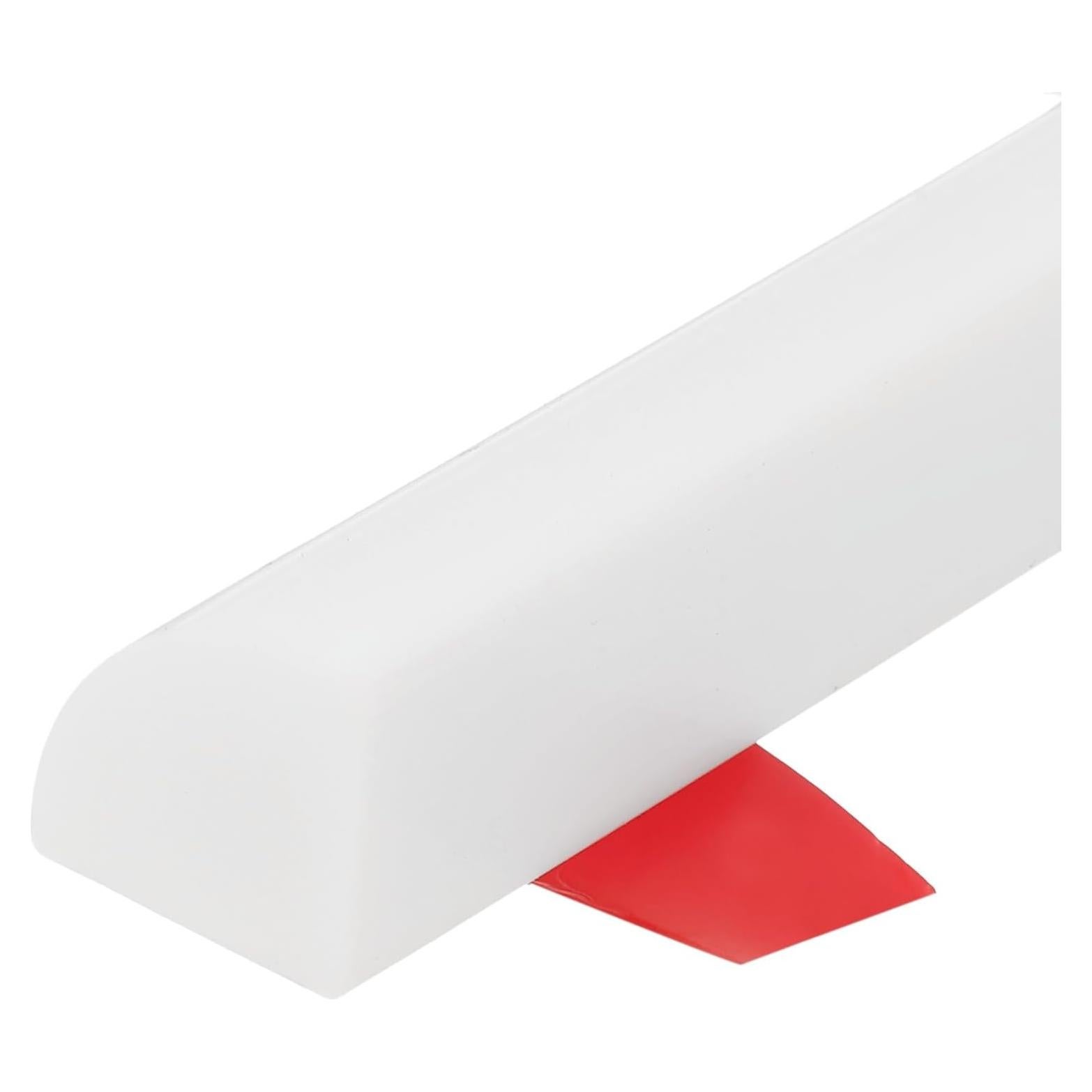 Moldura Flexible Cuarto Redondo Silicona uxcell 4000mm Blanco