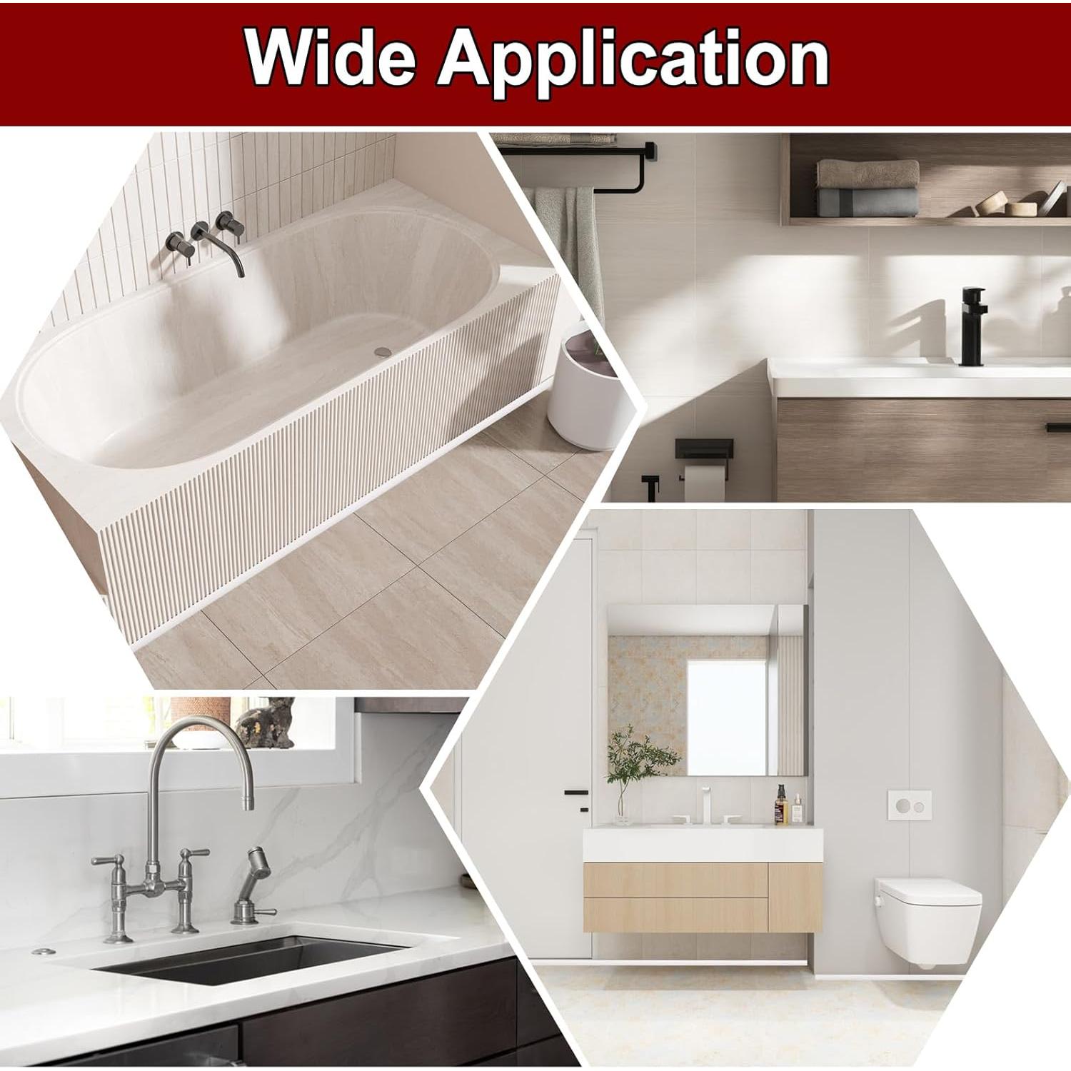 Moldura Flexible Cuarto Redondo Silicona uxcell 4000mm Blanco