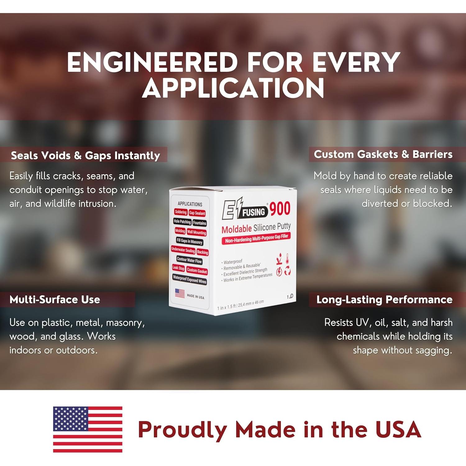 Masilla de Silicona Moldable E/FUSING 900 Circular Blanca 117g
