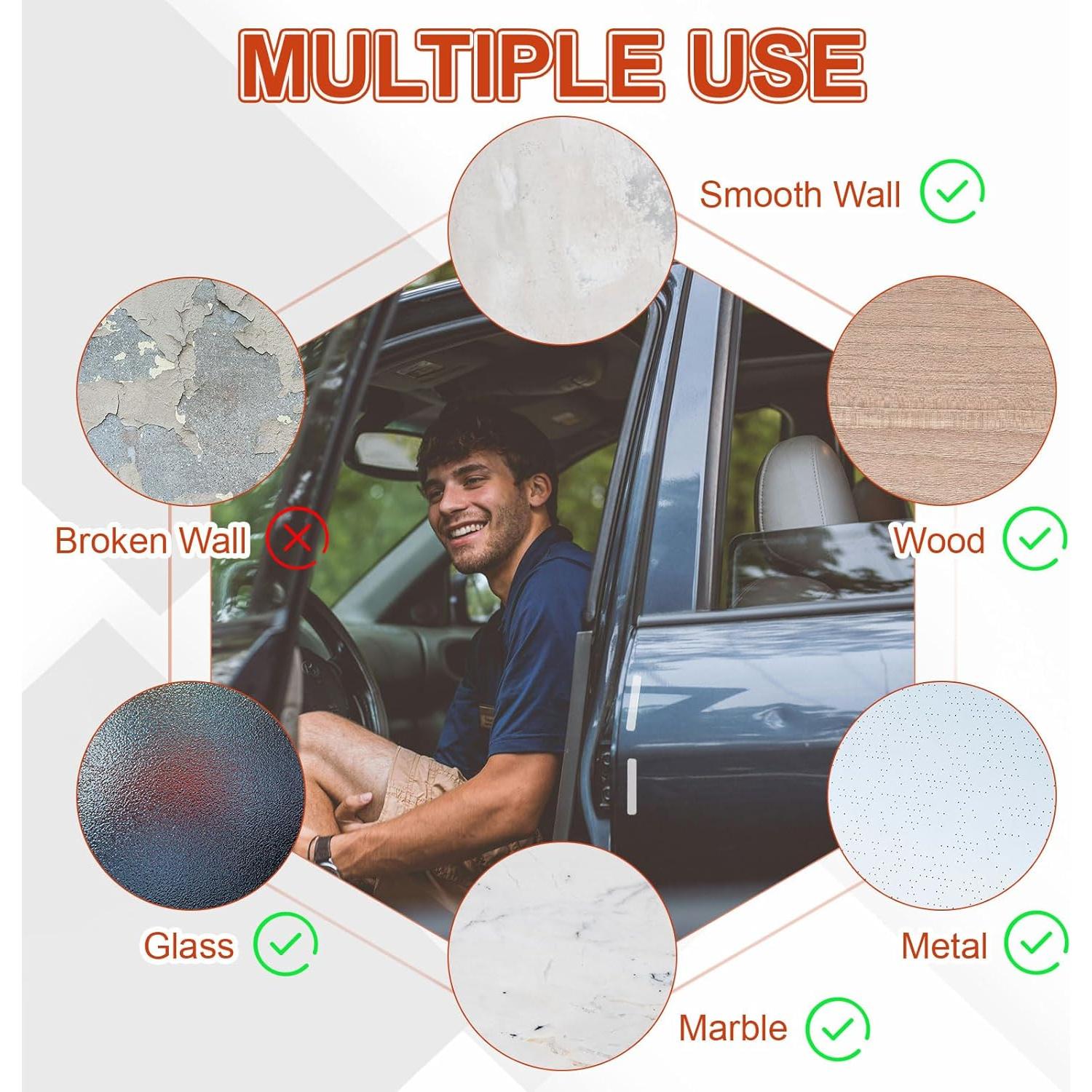 Tira de Protección de Parachoques PATIKIL 50 Pcs Silicona Transparente