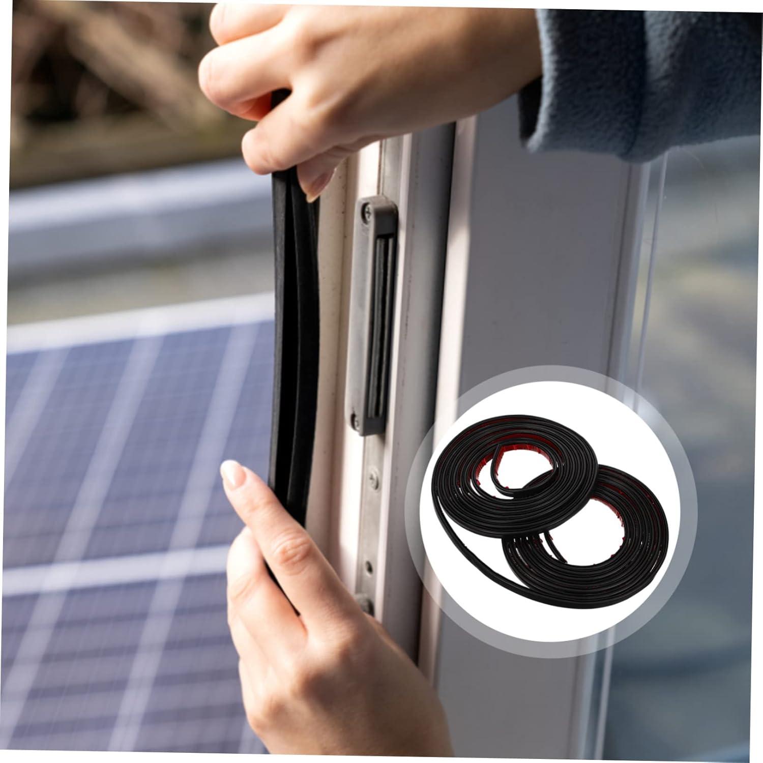 Tira de Sello Aislante para Puerta ETHZZLE 600x1cm Negro