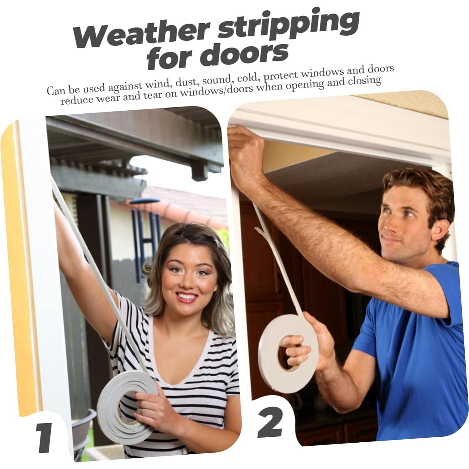 Tira de Sello Aislante para Puerta ETHZZLE 600x1cm Negro