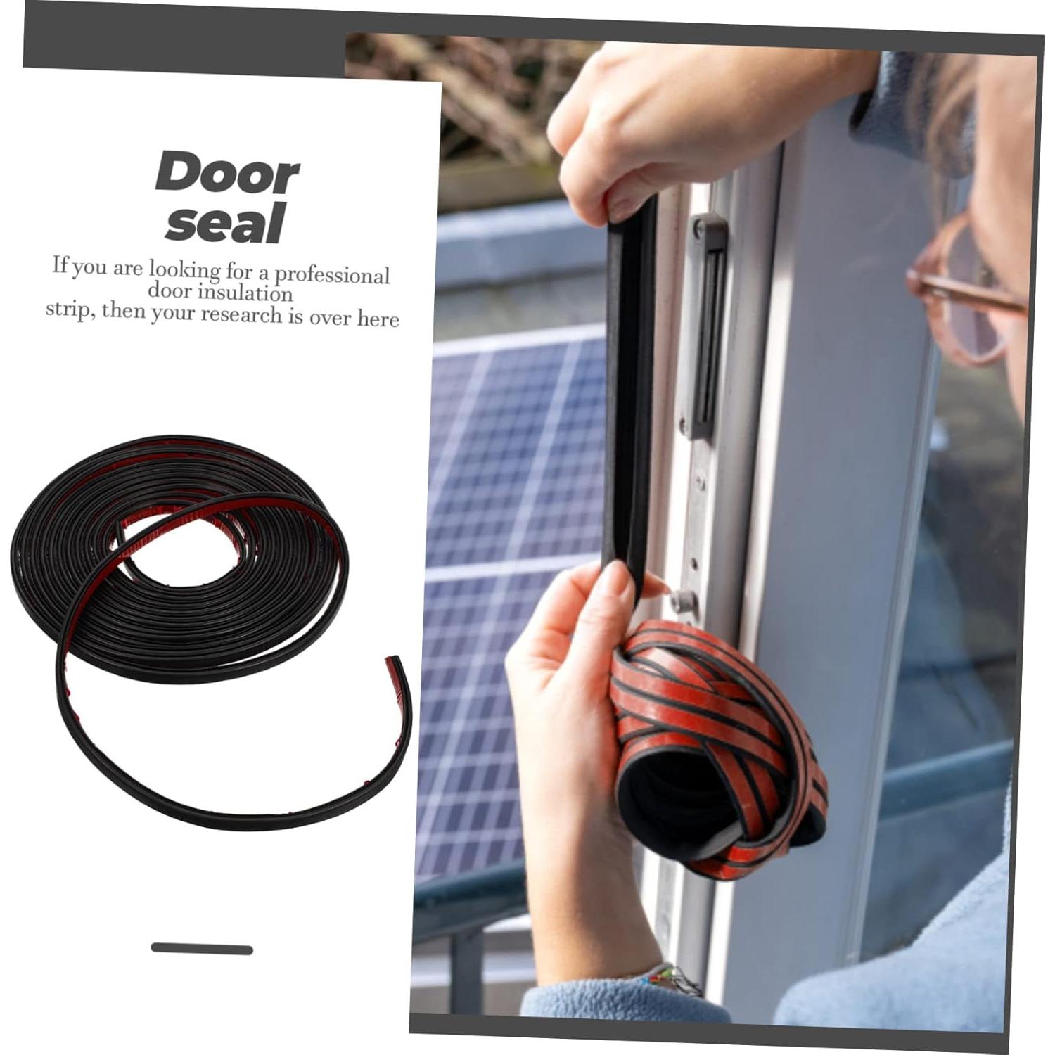 Tira de Sello Aislante para Puerta ETHZZLE 600x1cm Negro