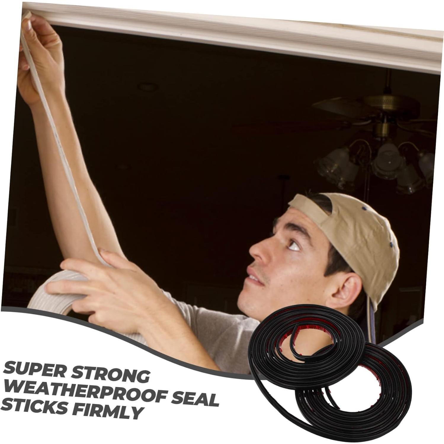 Tira de Sello Aislante para Puerta ETHZZLE 600x1cm Negro