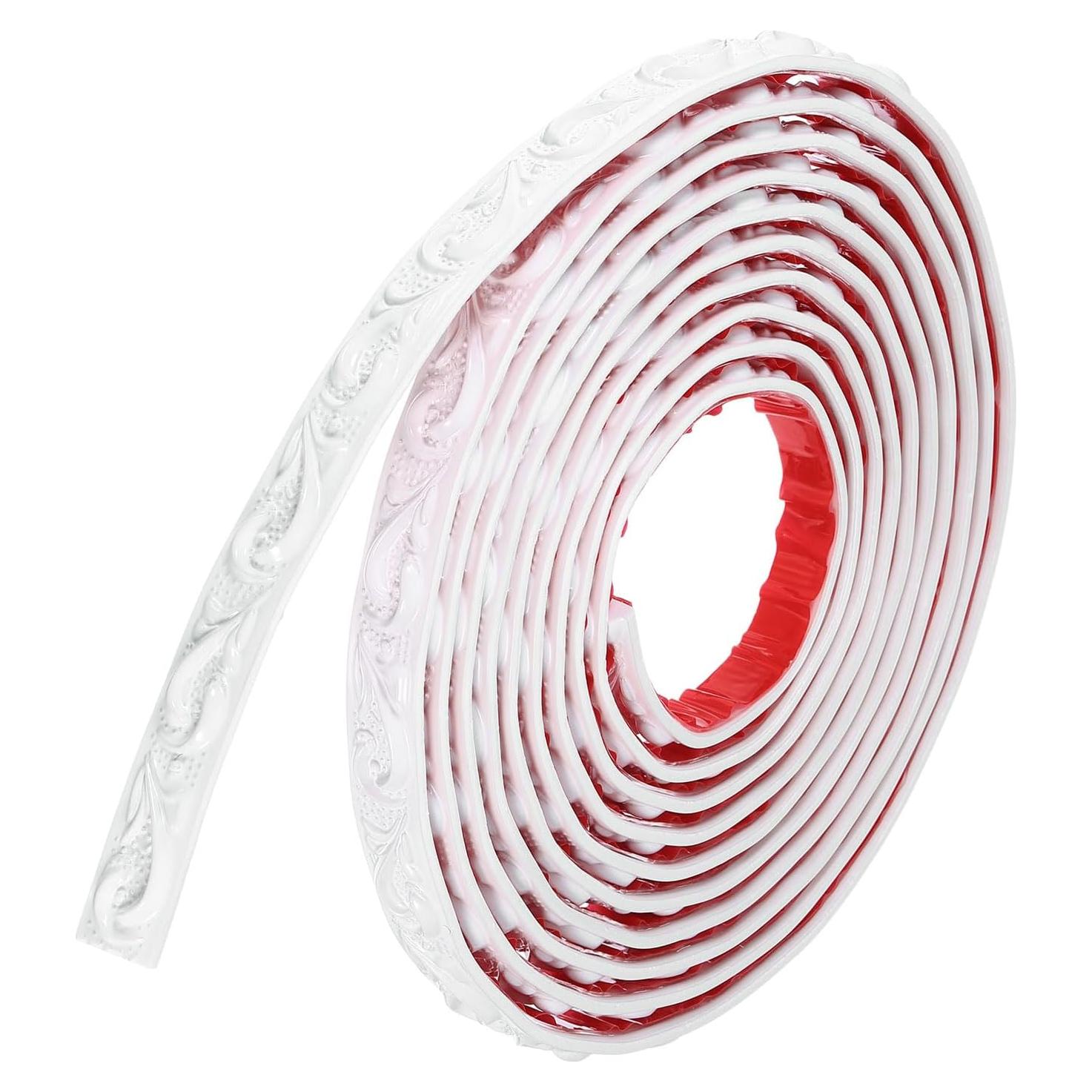 Moldura Autoadhesiva de Pared UXCell 5m x 20mm PVC Blanco