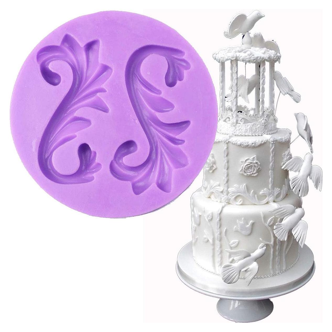 Molde de Silicona para Pastel de Boda Anyana Scroll Grande
