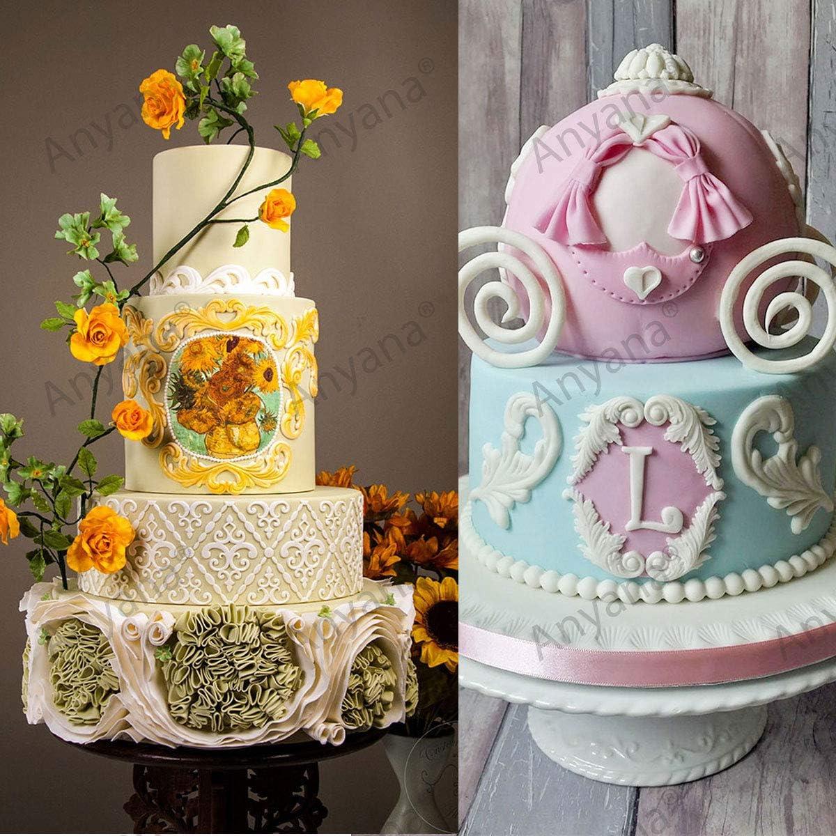 Molde de Silicona para Pastel de Boda Anyana Scroll Grande