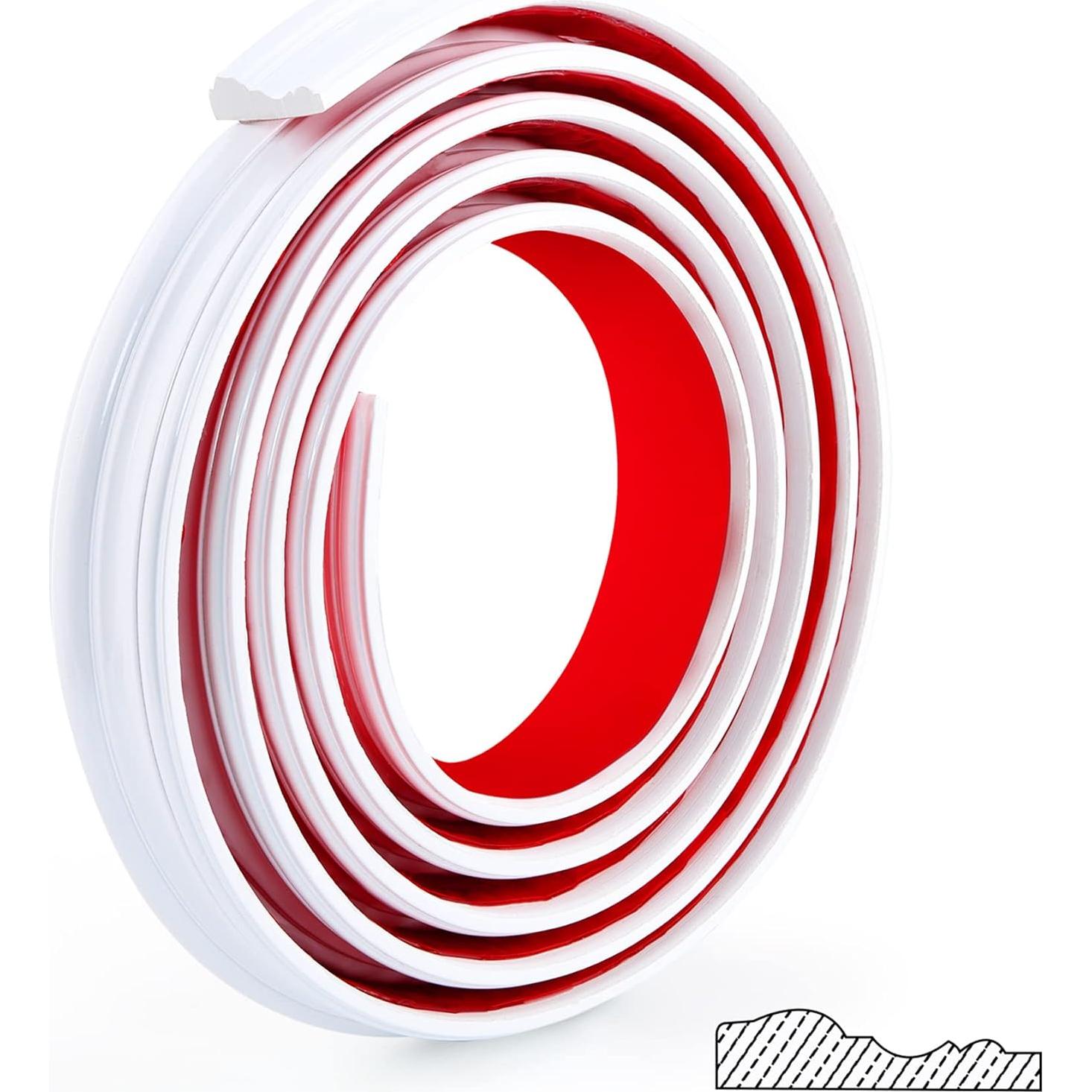 Moldura Autoadhesiva Trimold 3m x 4.1cm Blanca para Pared