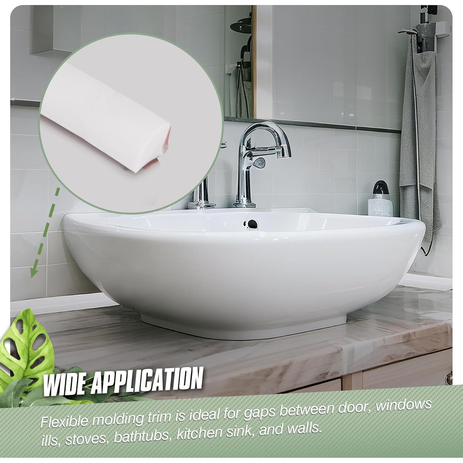 Moldura Flexible Autoadhesiva Vivikivi 401.3 cm Blanca