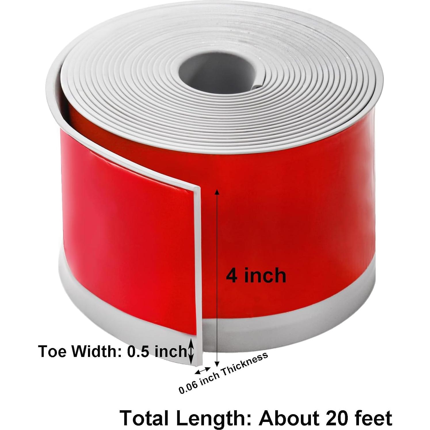 Moldura Zócalo Flexible Okllen 10 cm x 6.1 m Gris Vinilo