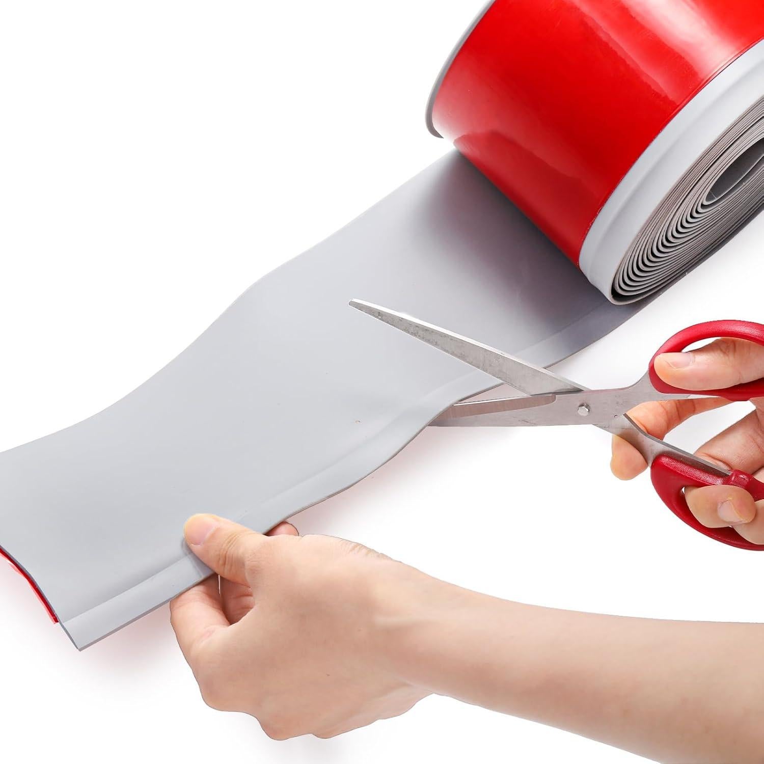 Moldura Zócalo Flexible Okllen 10 cm x 6.1 m Gris Vinilo