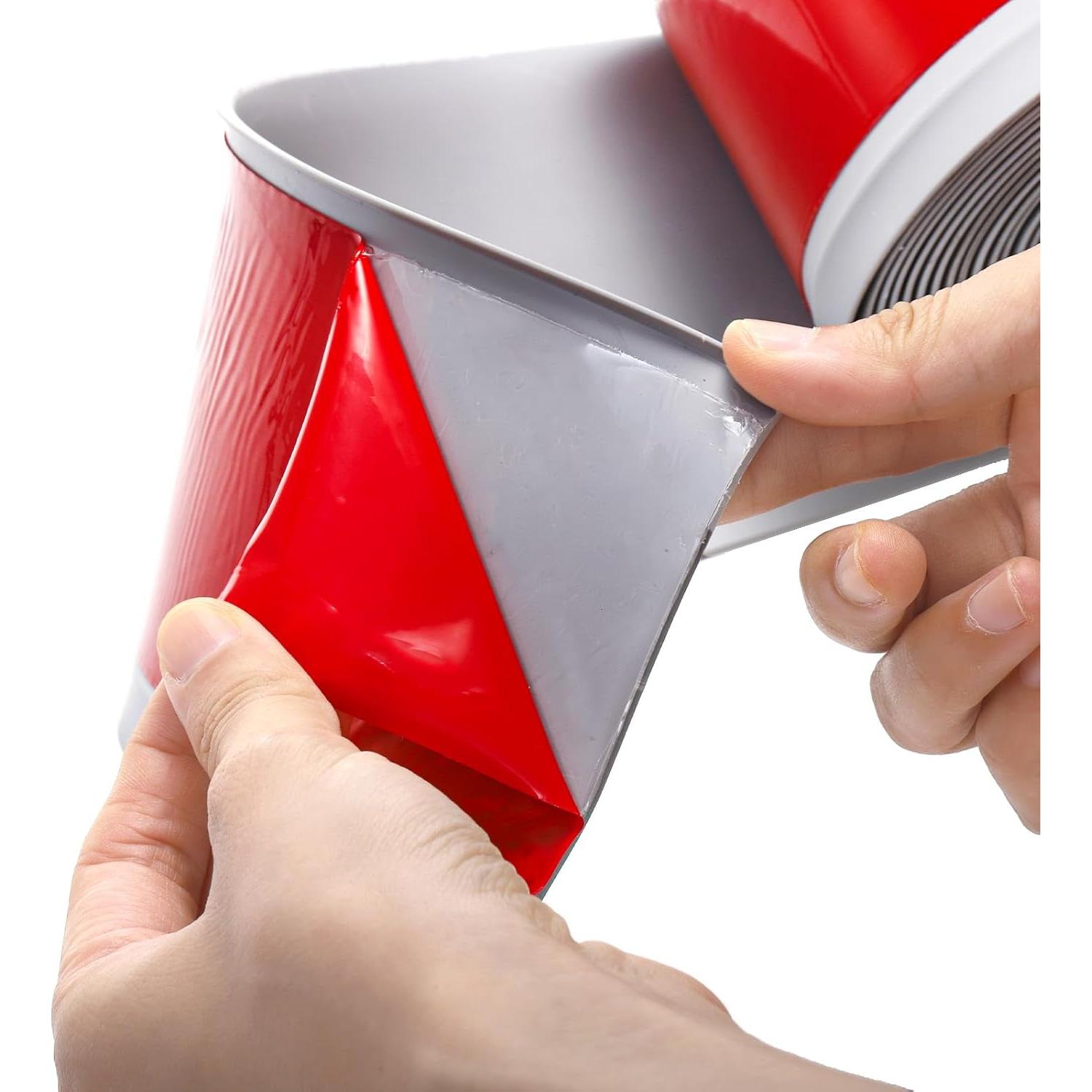 Moldura Zócalo Flexible Okllen 10 cm x 6.1 m Gris Vinilo