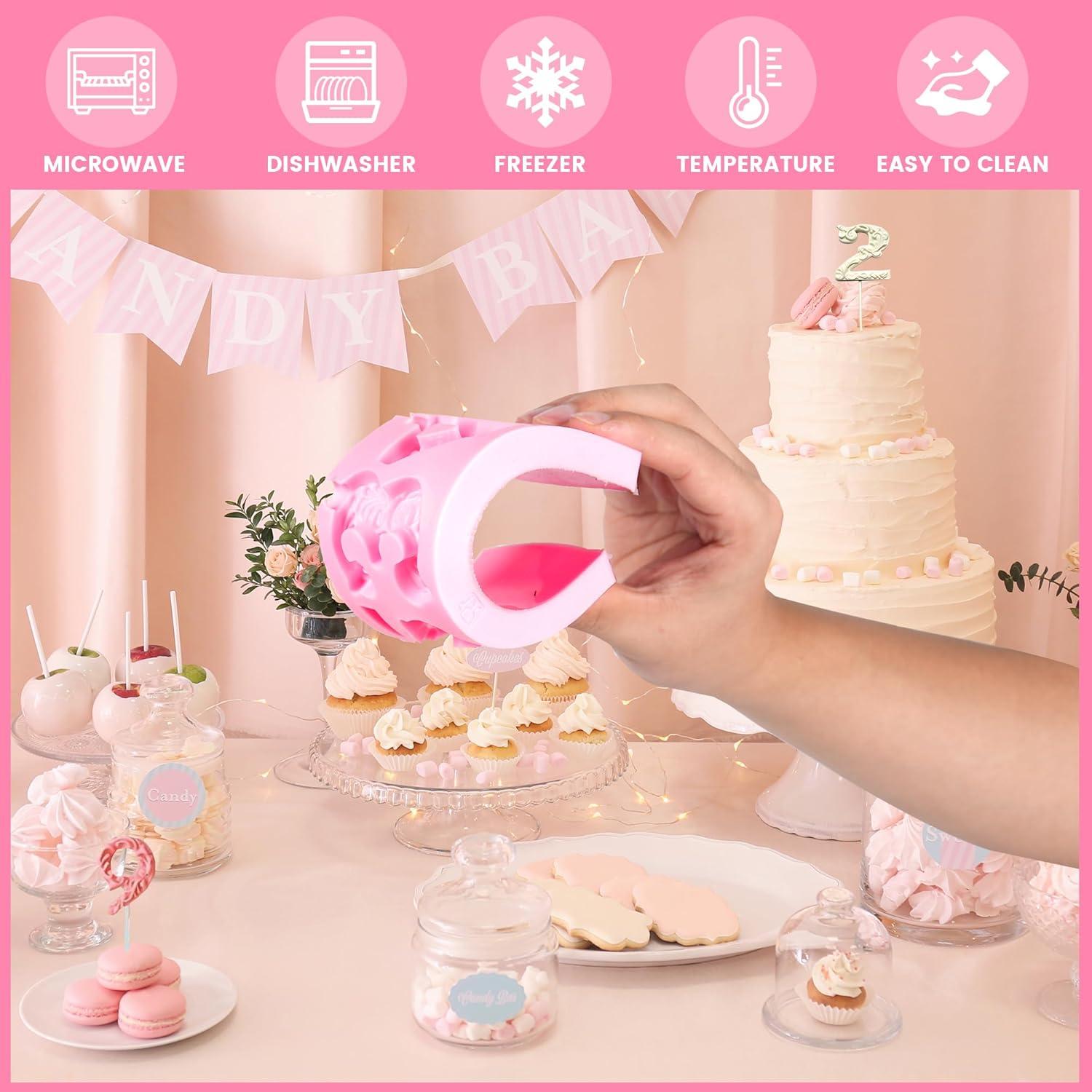 YunKo 2 Moldes de Silicona para Fondant Números 0-9 3D