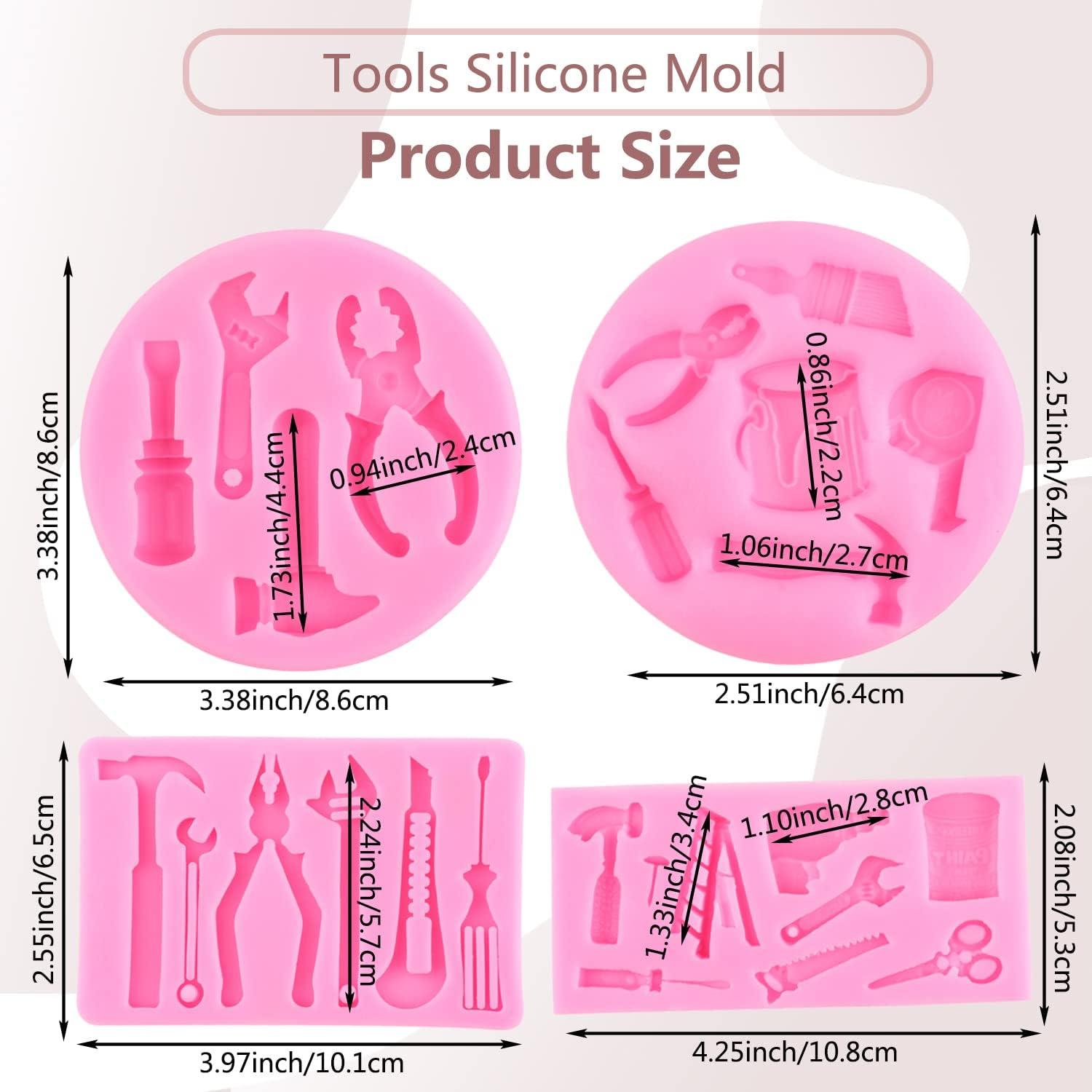 Set de 4 Moldes de Silicona MIYAHOUSE para Decoración de Pasteles