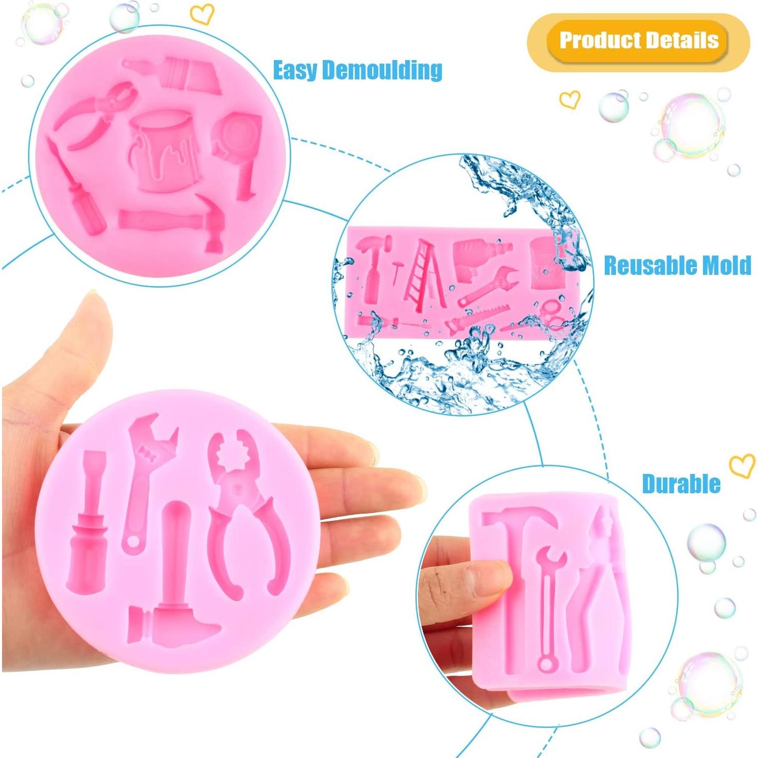 Set de 4 Moldes de Silicona MIYAHOUSE para Decoración de Pasteles