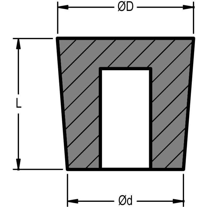Tapones de Goma para Muebles Fuerza de Protección 20mm - Paquete de 8