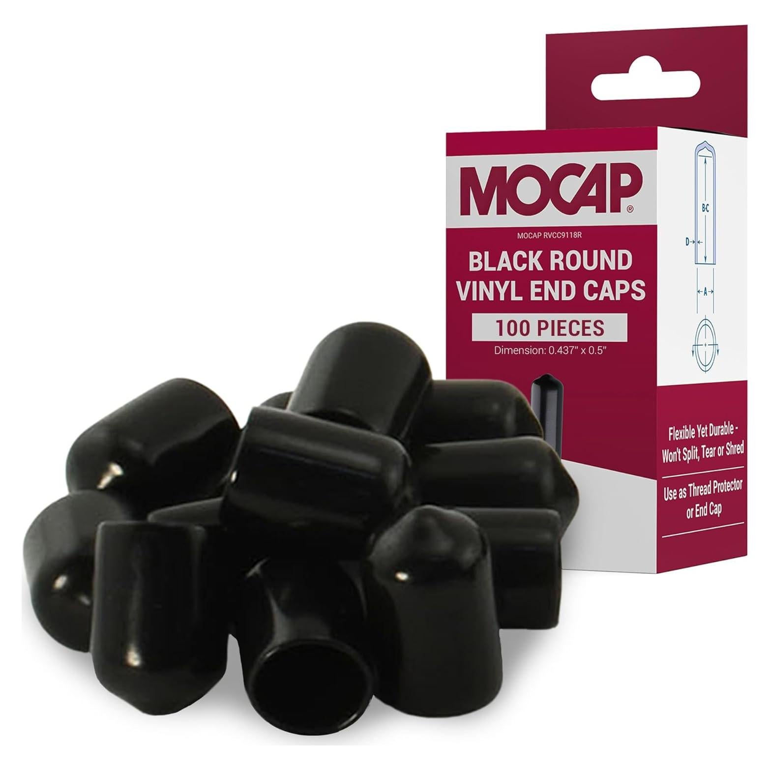 Tapas de Vinilo Redondas MOCAP 1.11 cm x 1.27 cm - Paquete 100