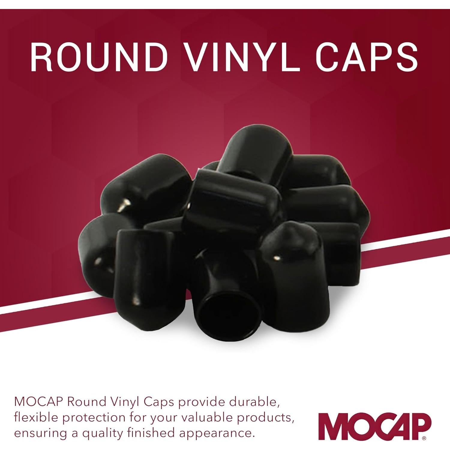 Tapas de Vinilo Redondas MOCAP 1.11 cm x 1.27 cm - Paquete 100