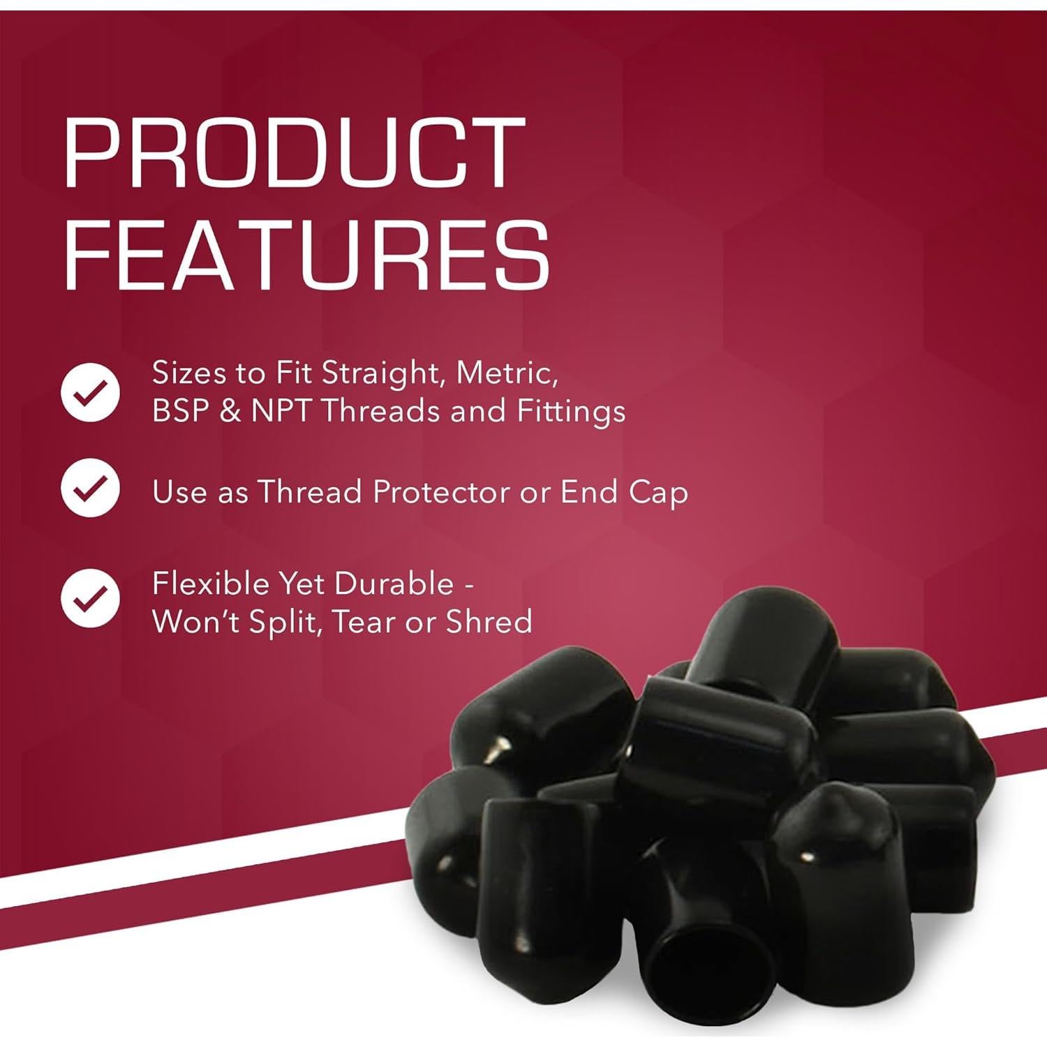 Tapas de Vinilo Redondas MOCAP 1.11 cm x 1.27 cm - Paquete 100