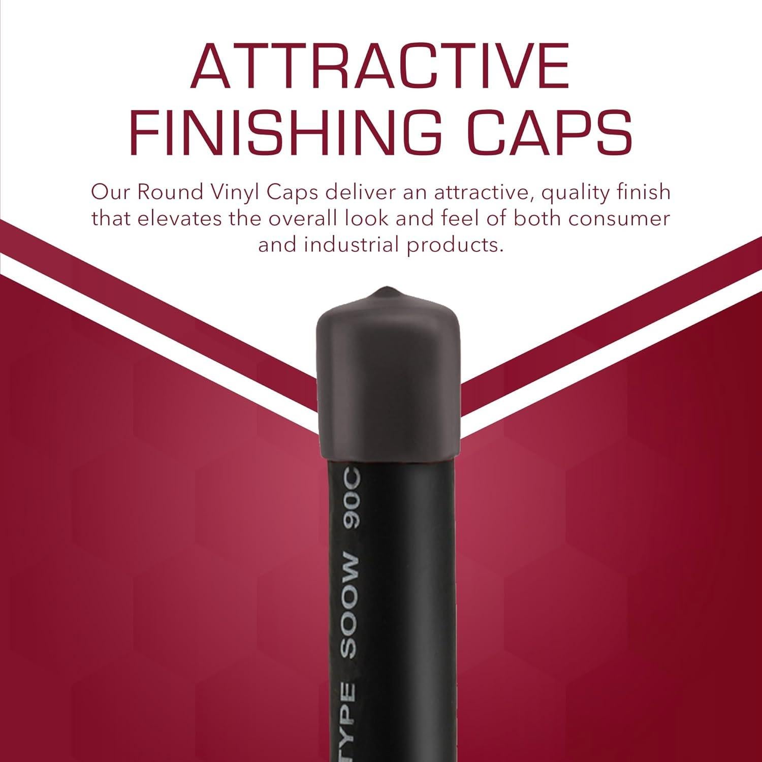 Tapas de Vinilo Redondas MOCAP 1.11 cm x 1.27 cm - Paquete 100