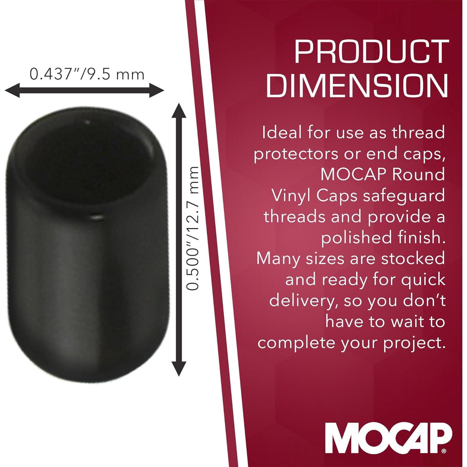 Tapas de Vinilo Redondas MOCAP 1.11 cm x 1.27 cm - Paquete 100
