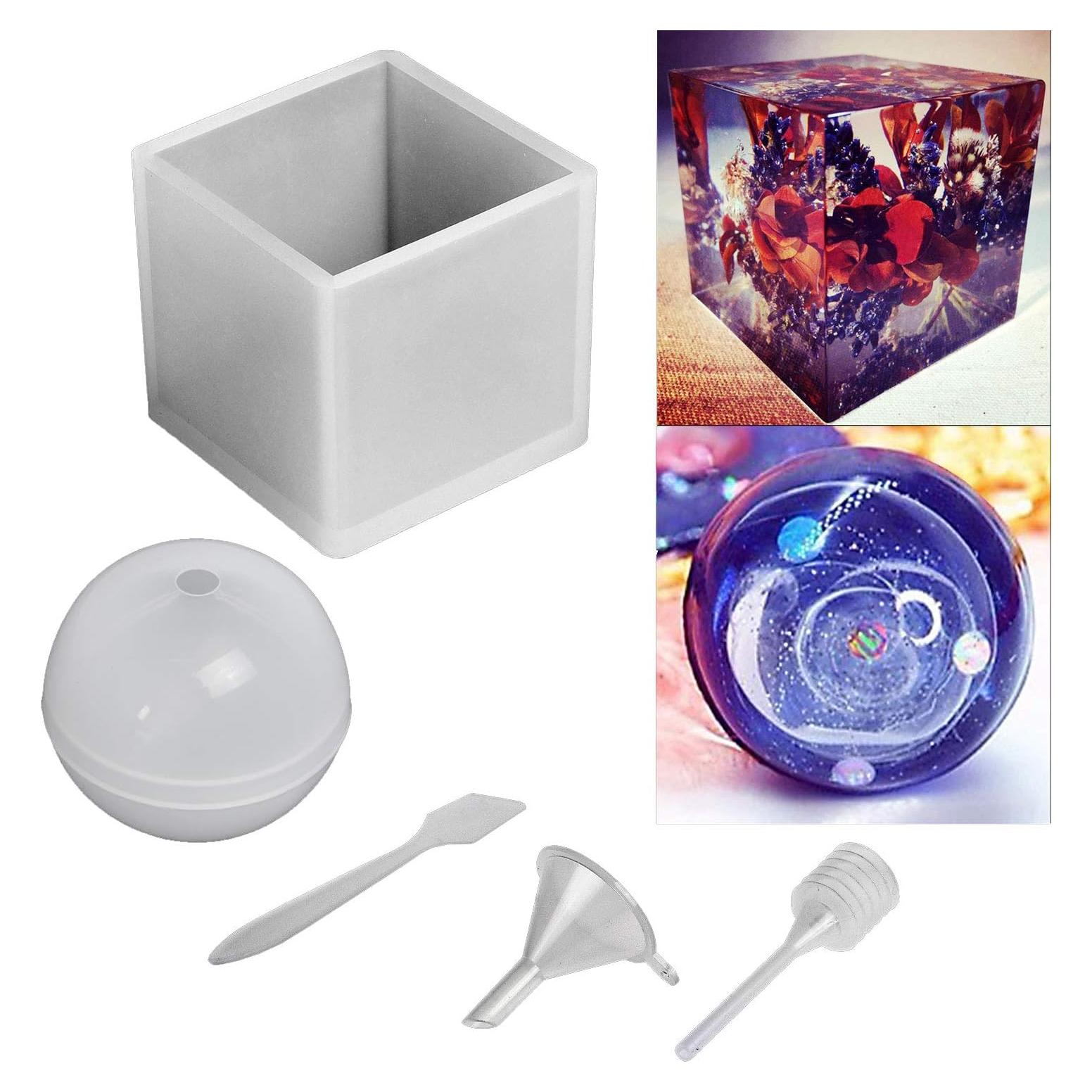 Set de Moldes de Silicona Kare & Kind - Cubo y Esfera para Resina