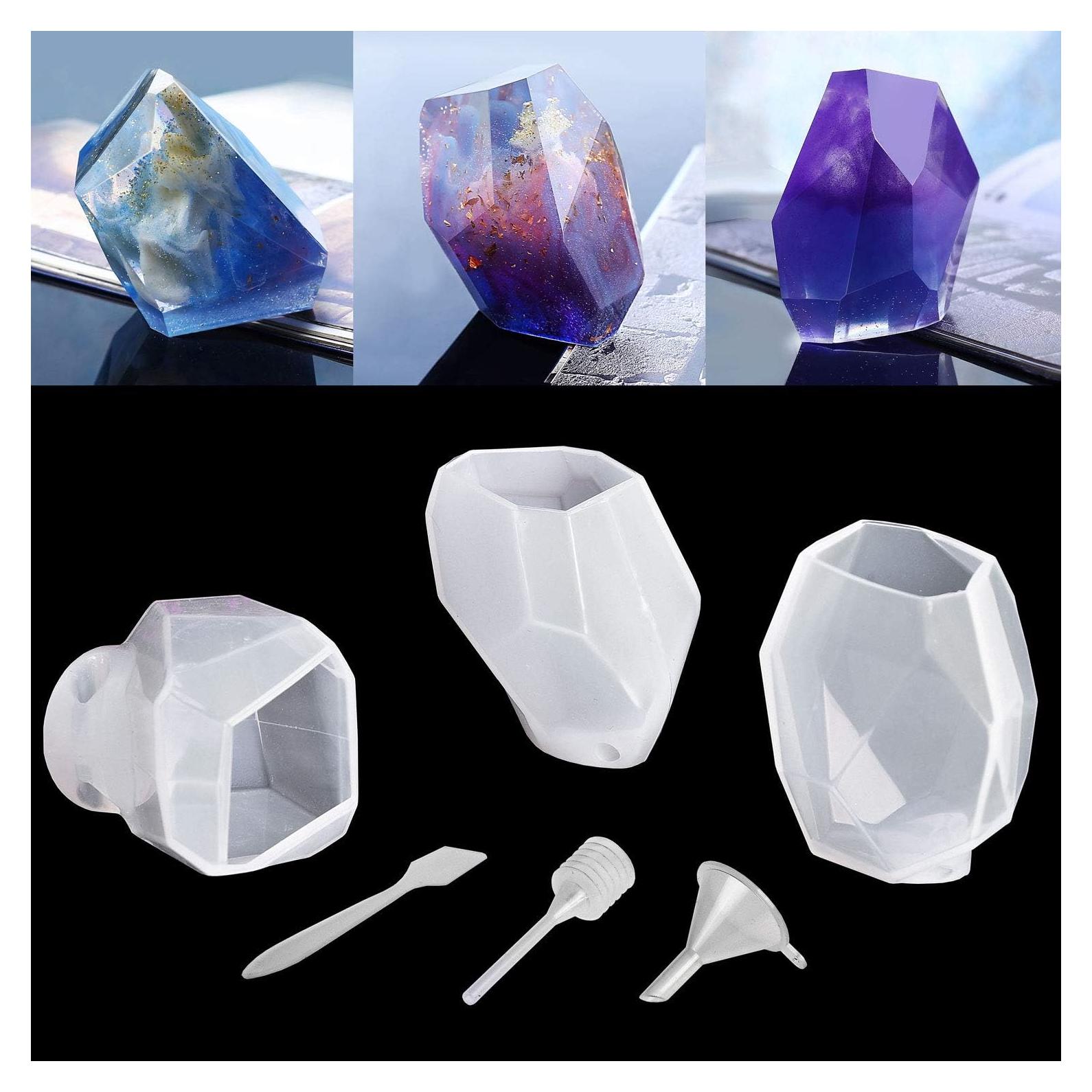 Kit de Moldes de Silicona Kare & Kind - Cristal de Cuarzo - 3 Piezas