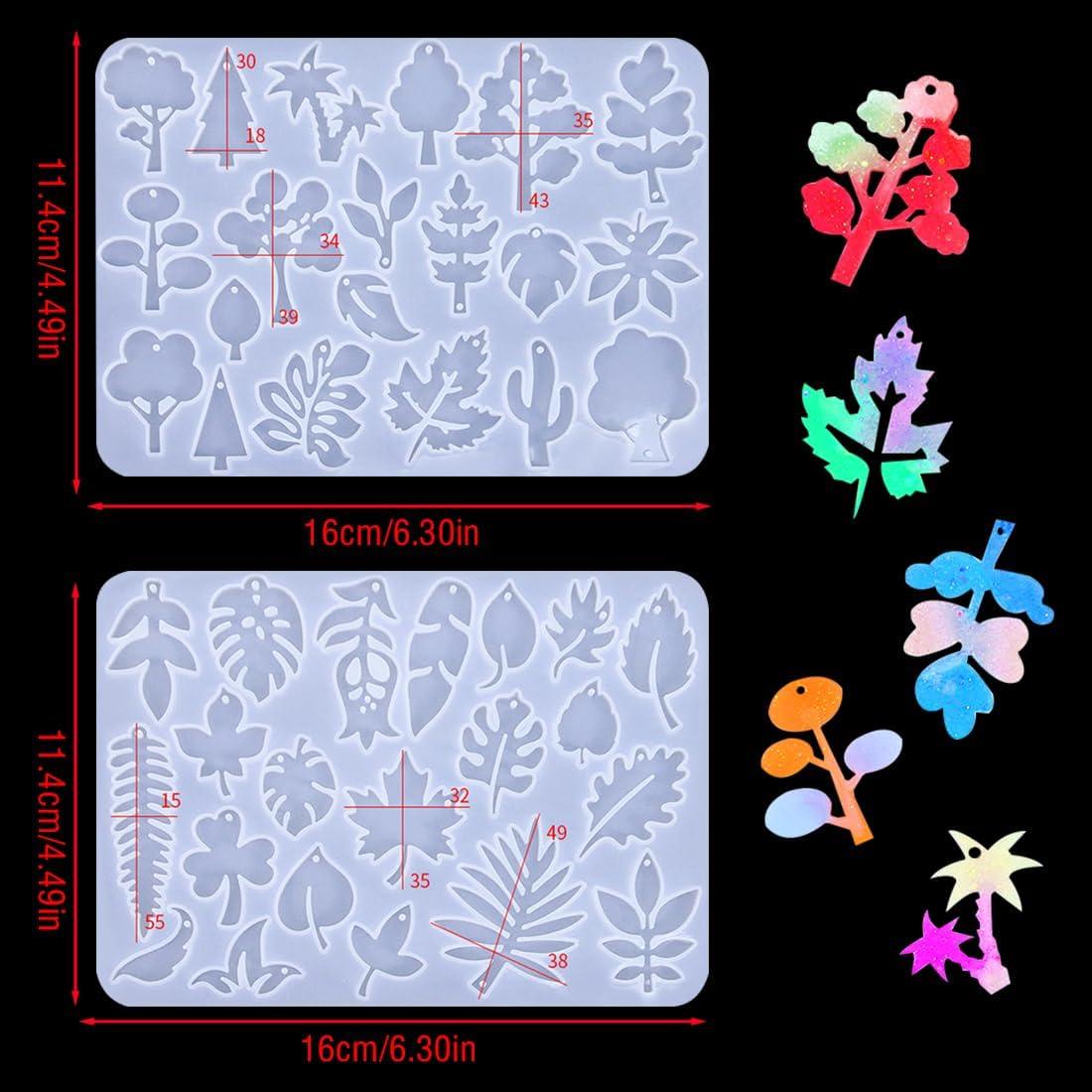 Moldes de Aretes de Resina Voyyphixa 41 Pcs Silicona Hoja