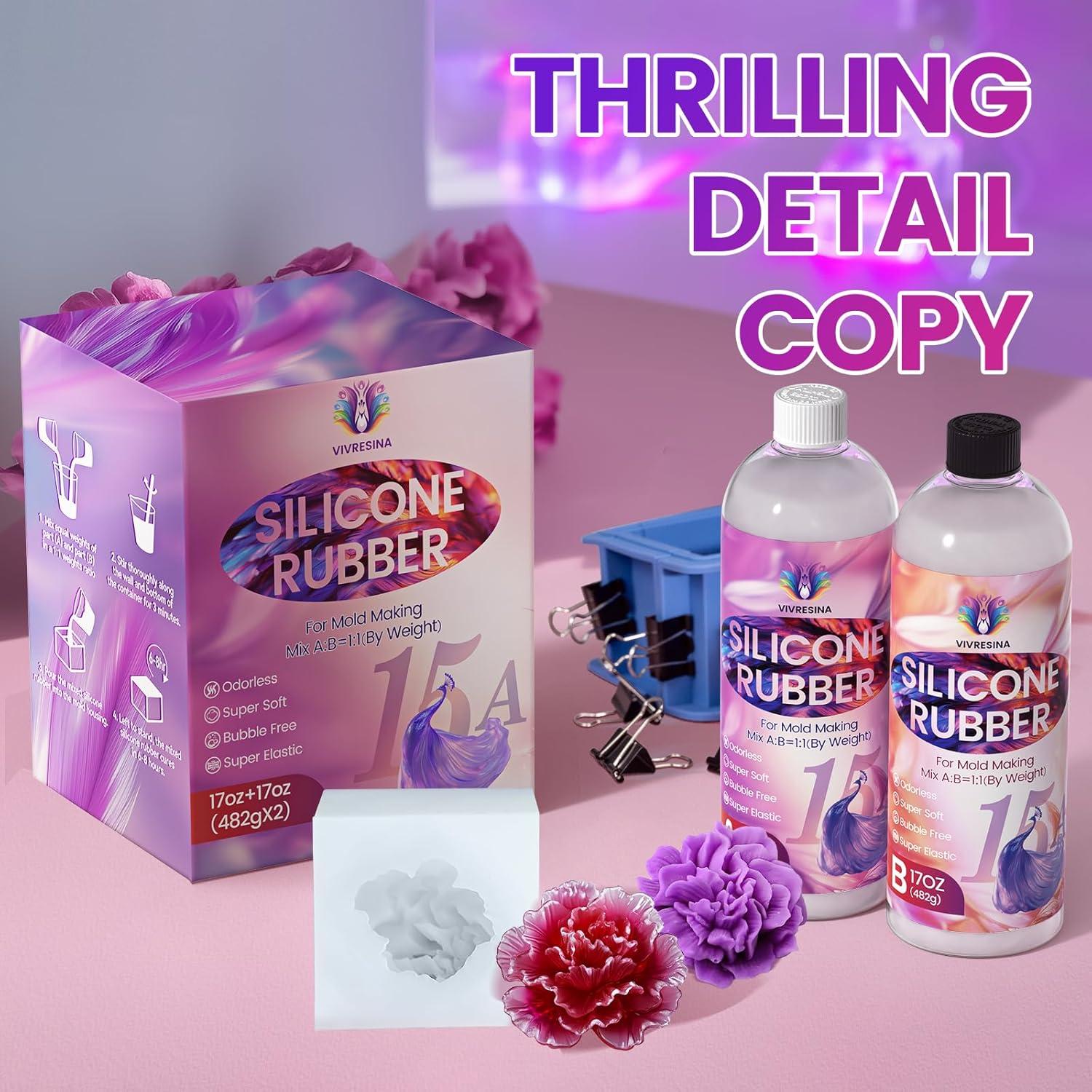 Kit de Moldes de Silicona Vivresina 34 OZ 15A Antiestrés