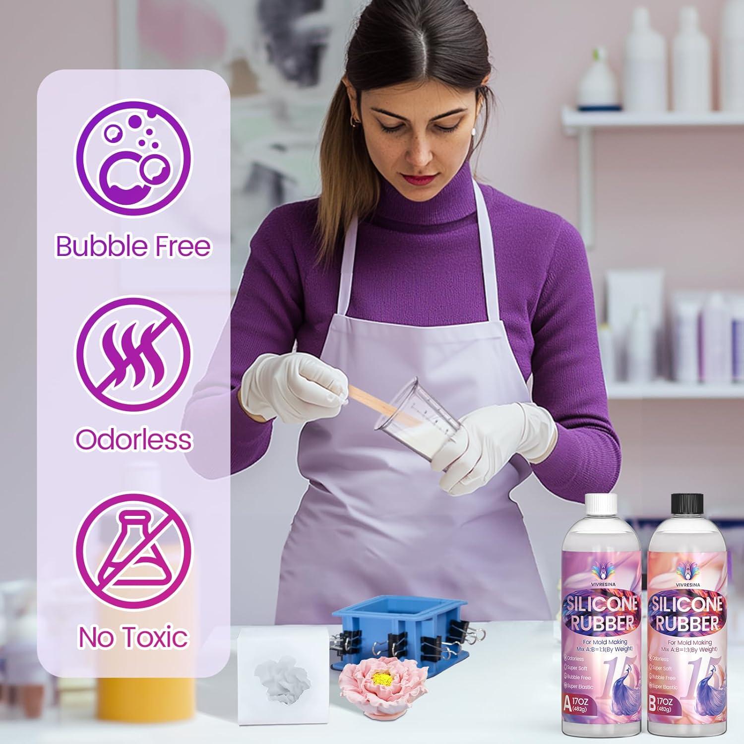 Kit de Moldes de Silicona Vivresina 34 OZ 15A Antiestrés