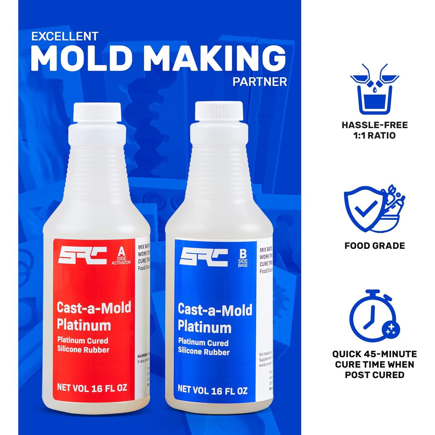 Kit de Moldes de Silicona Grado Alimenticio SPRESIN 32 Oz