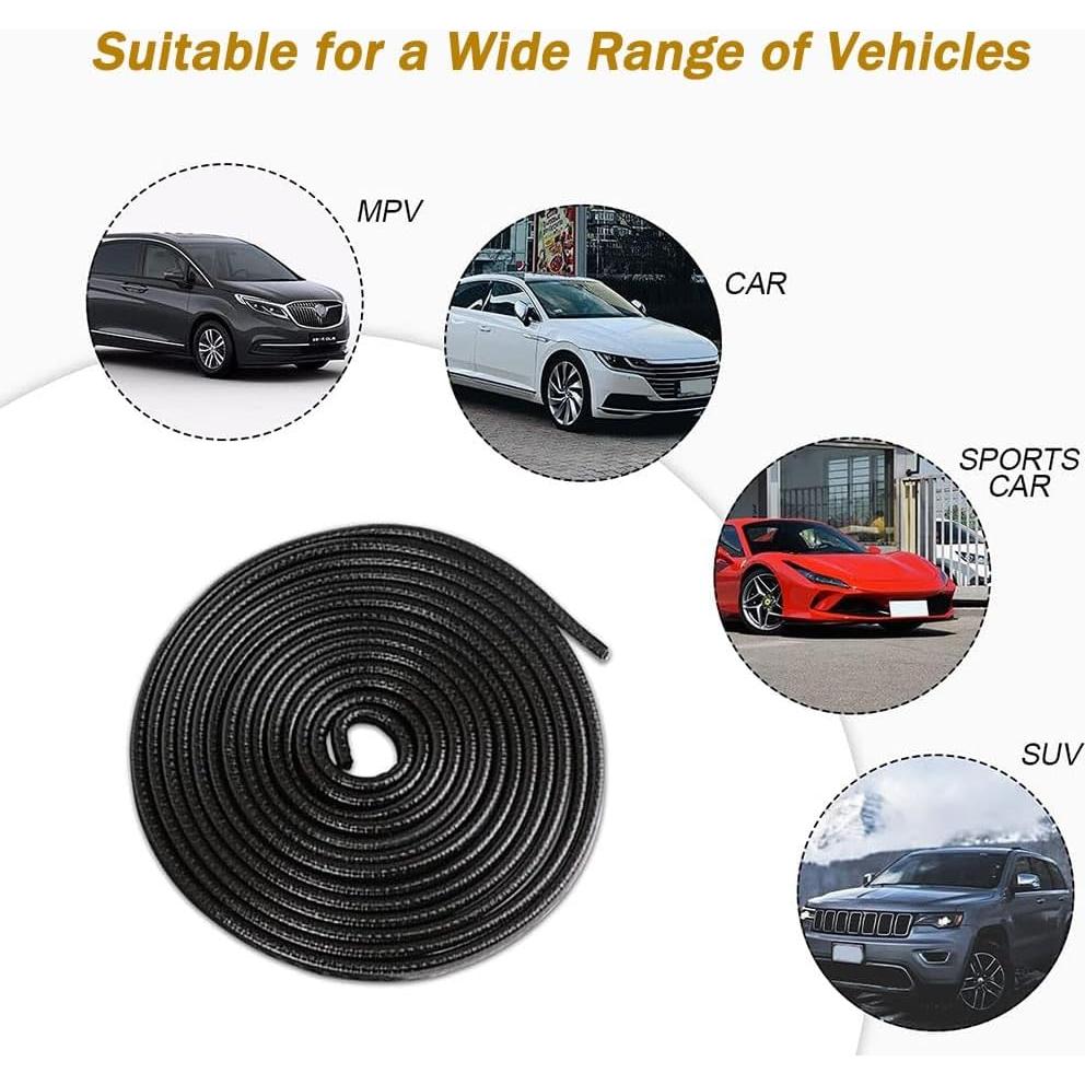 Protector de Bisel de Puerta de Auto 10M Goma Blanco