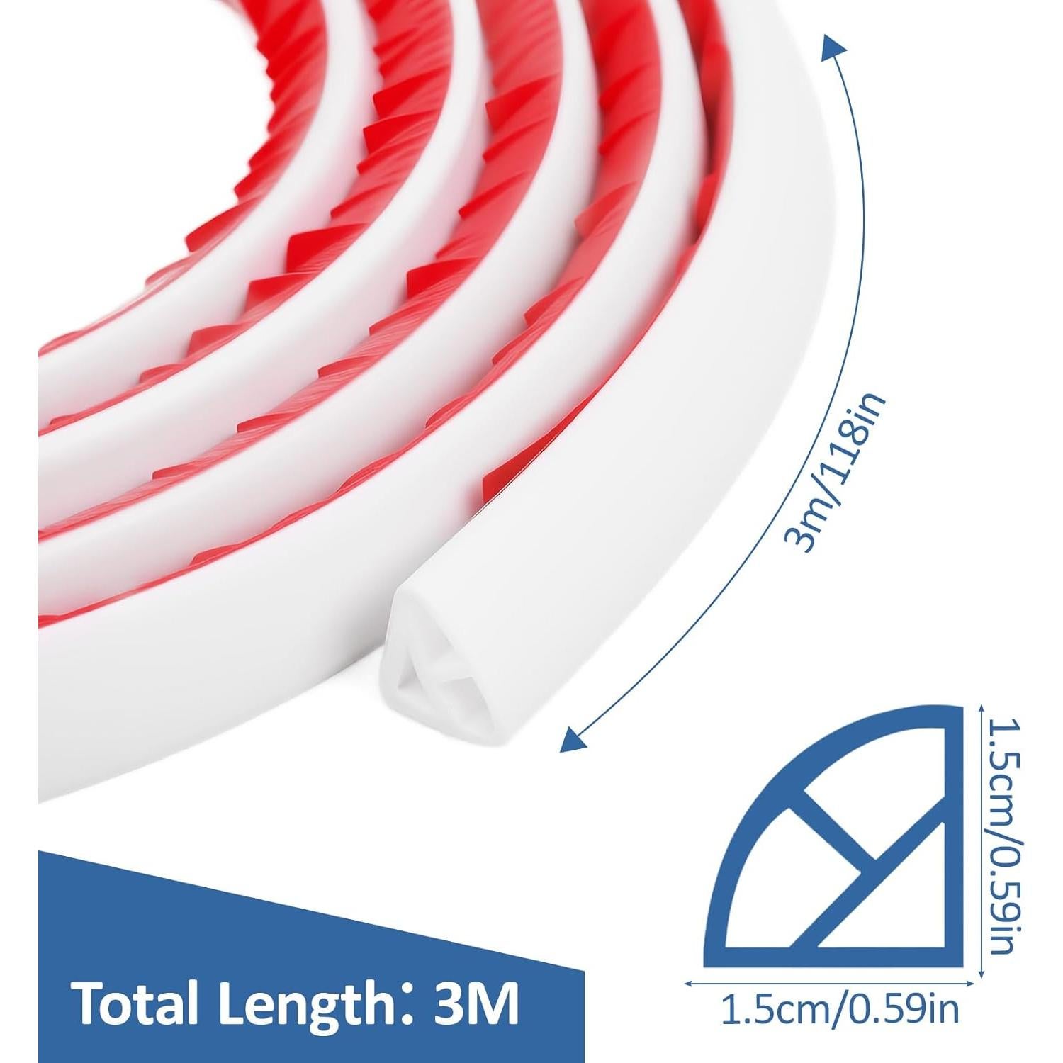 Moldura Cuarterón Flexible DADERXY 3m para Piso y Pared