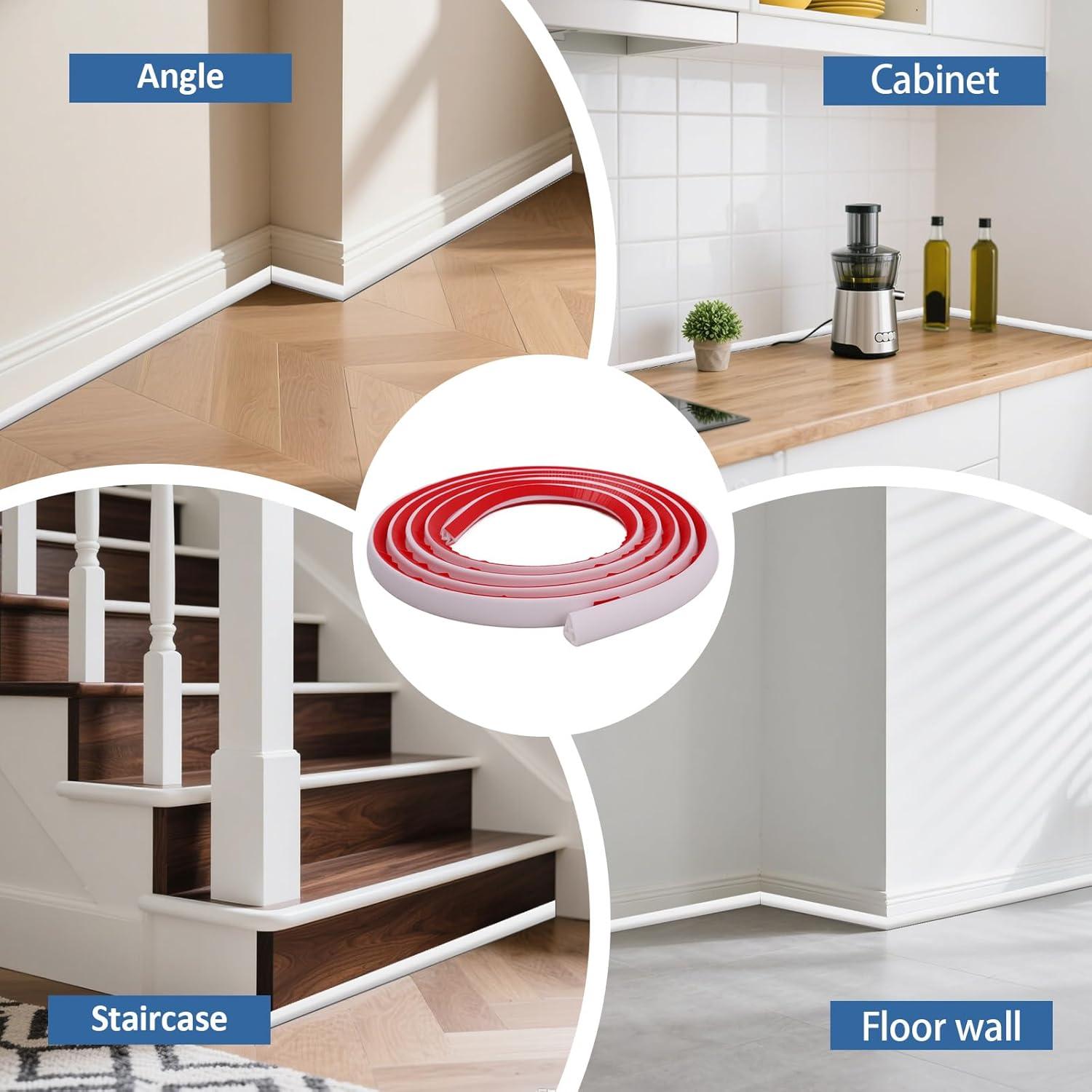 Moldura Cuarterón Flexible DADERXY 3m para Piso y Pared