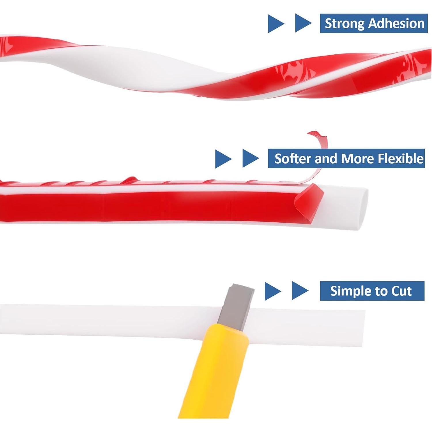 Moldura Cuarterón Flexible DADERXY 3m para Piso y Pared