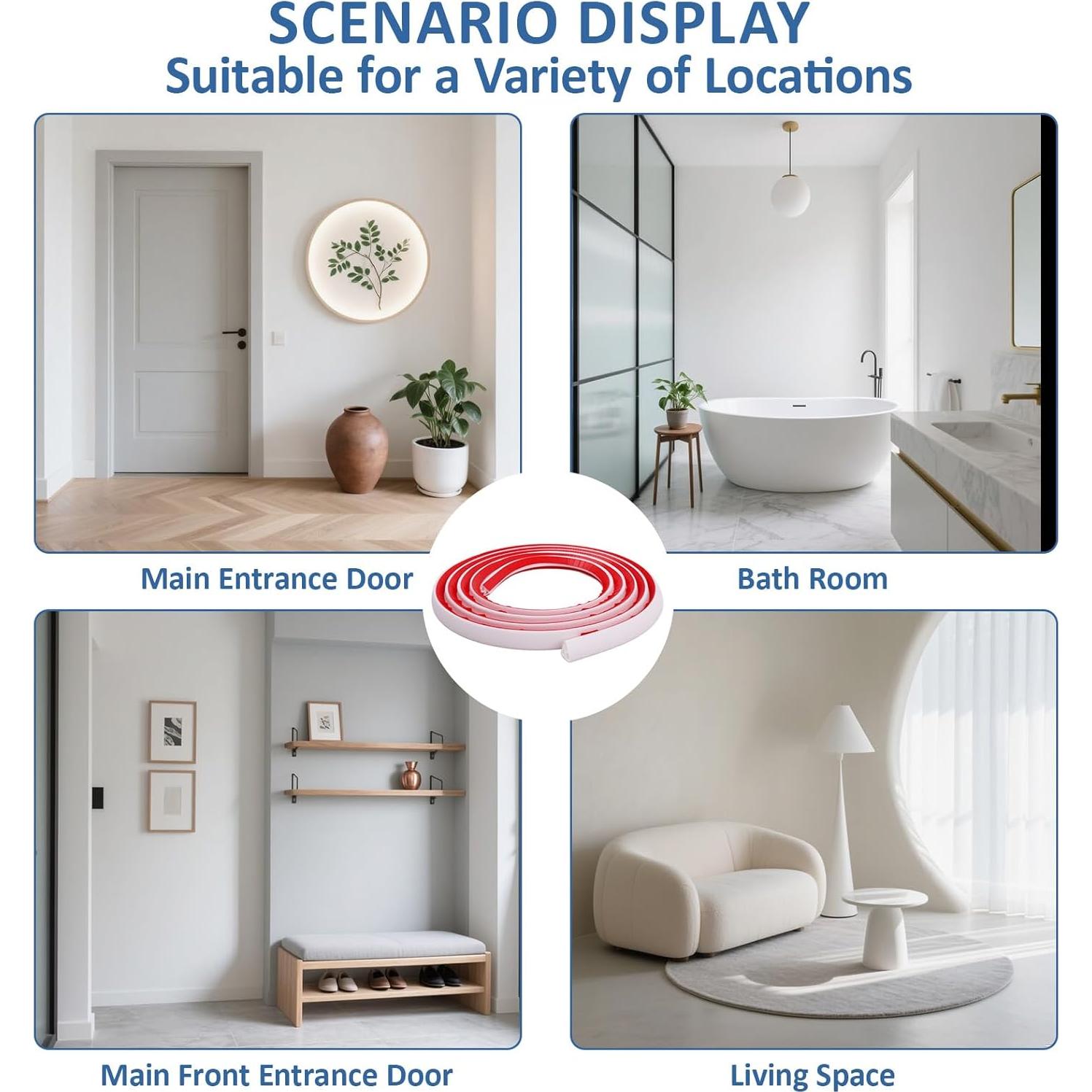 Moldura Cuarterón Flexible DADERXY 3m para Piso y Pared