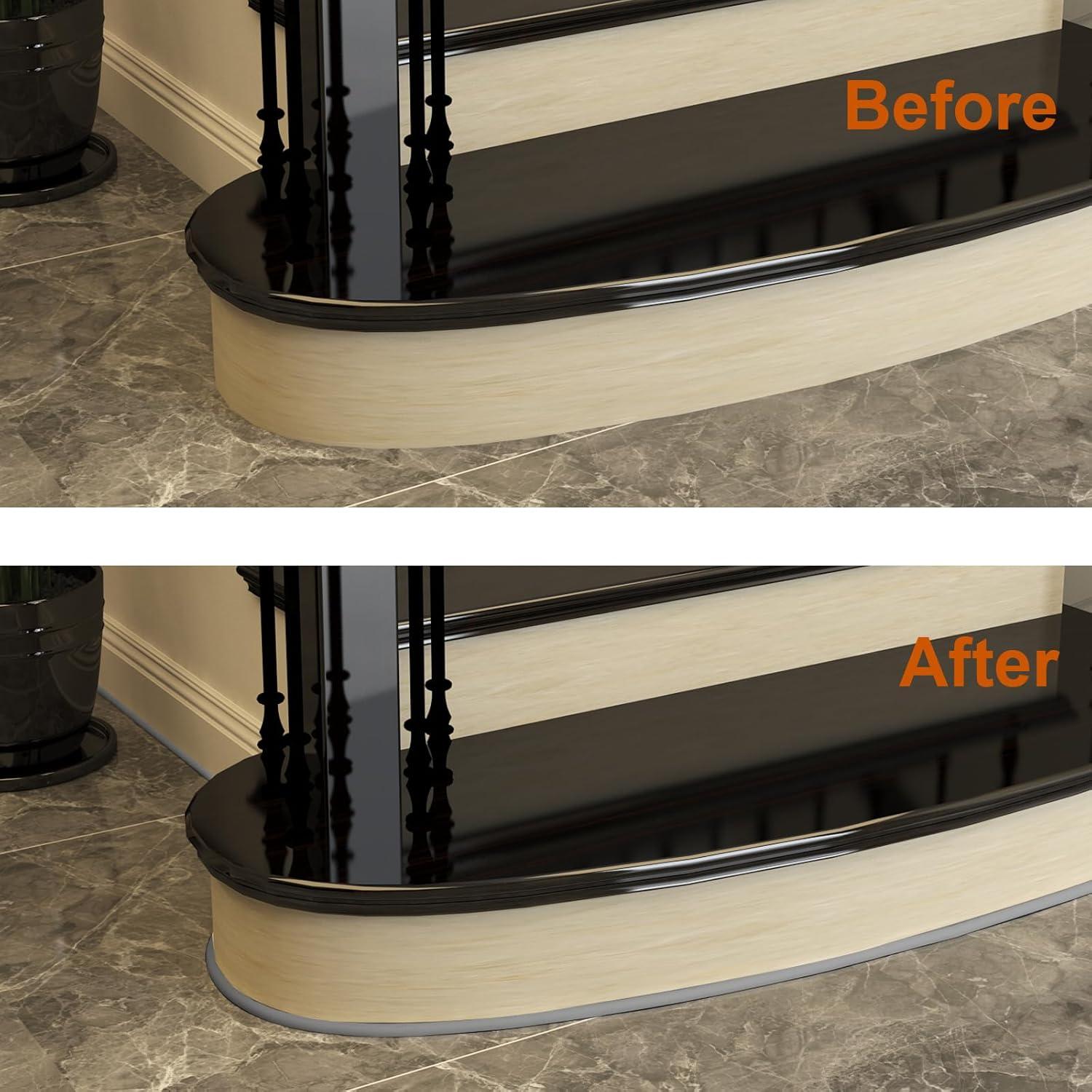 Moldura Flexible Autoadhesiva HJ HUAJ 99 cm Gris para Pisos