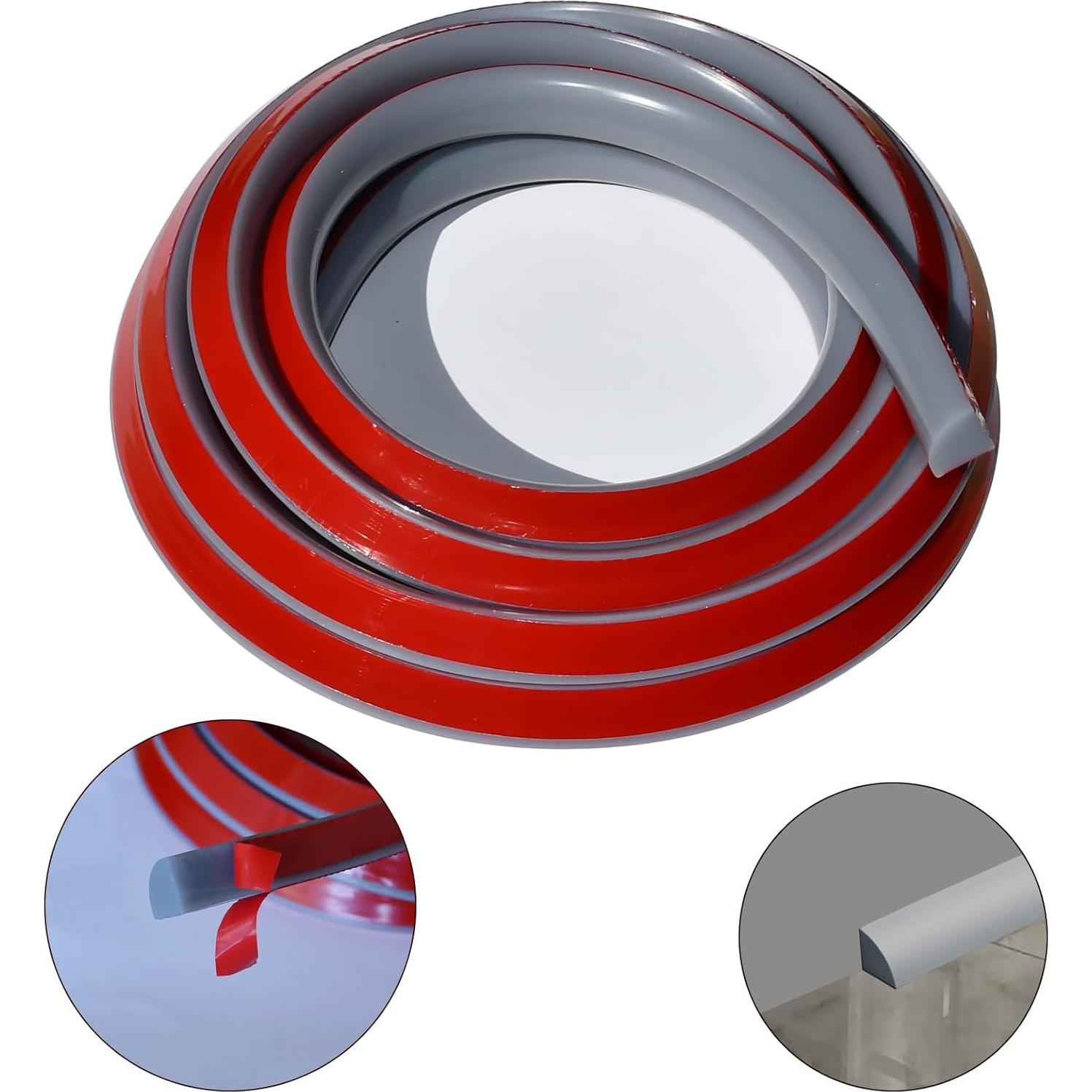 Moldura Flexible Autoadhesiva HJ HUAJ 99 cm Gris para Pisos