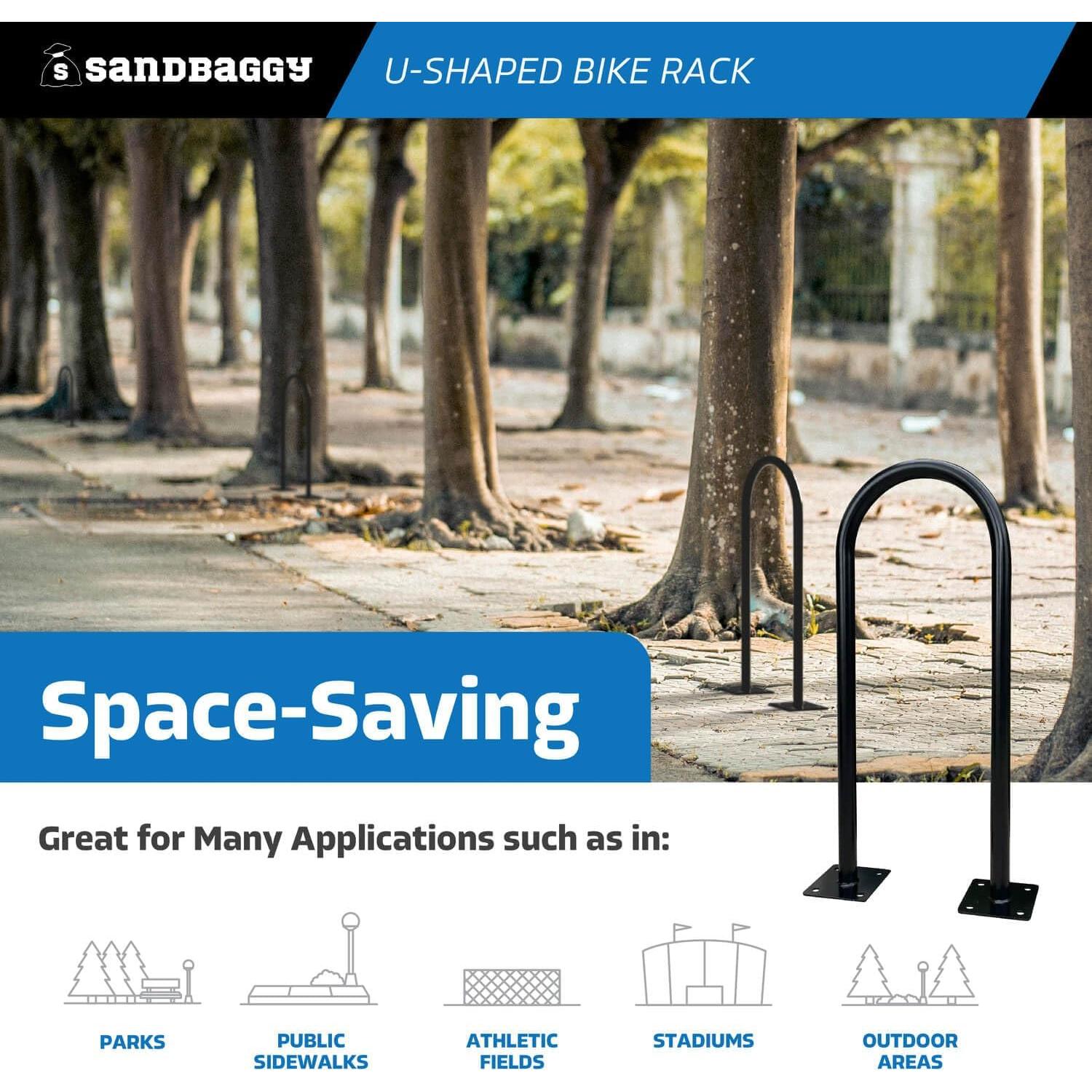 Soporte para Bicicletas Sandbaggy U Invertida 86.4 cm Negro